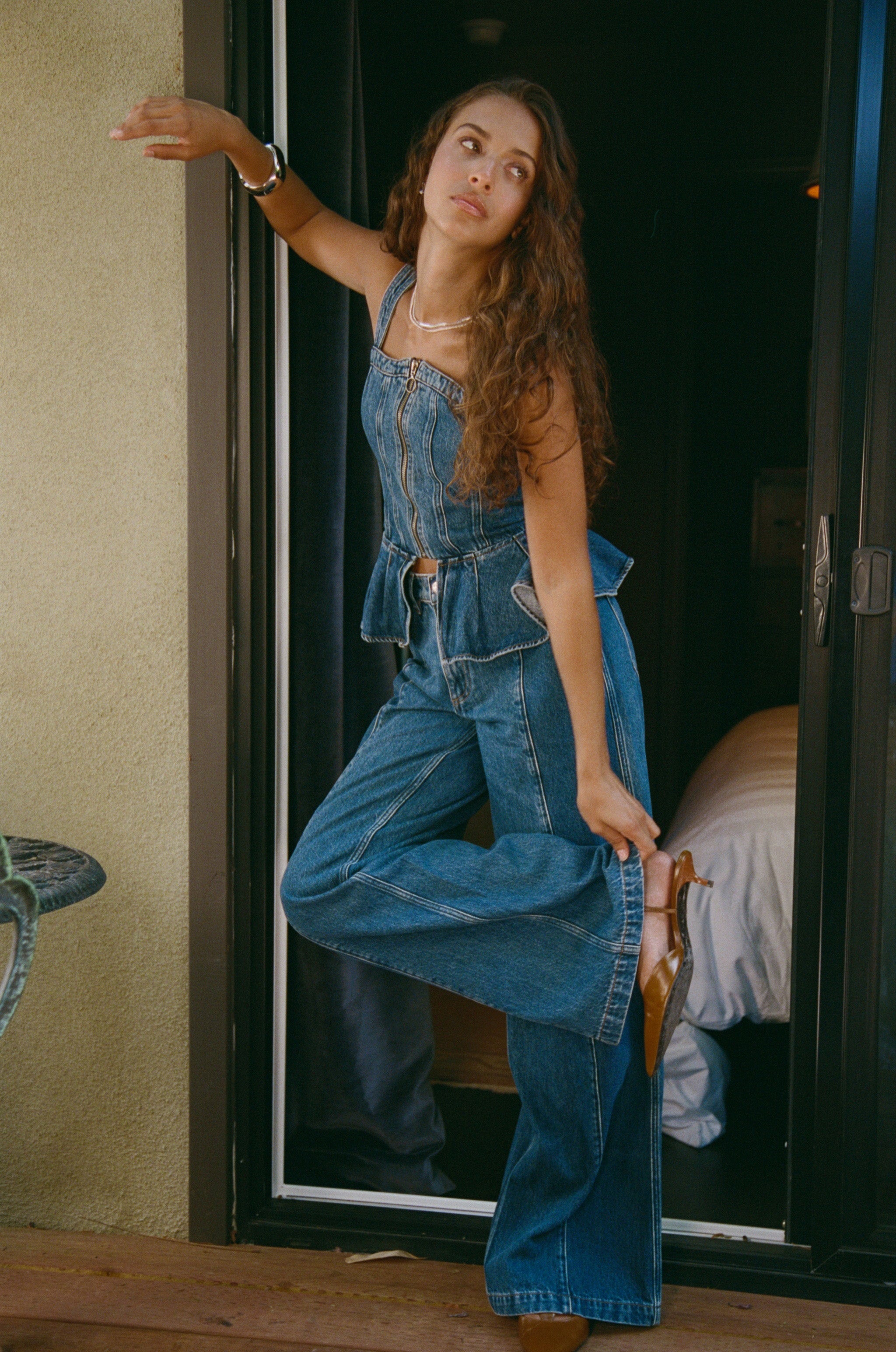 Bay Wide Leg Jean Two Tone in Phoenix