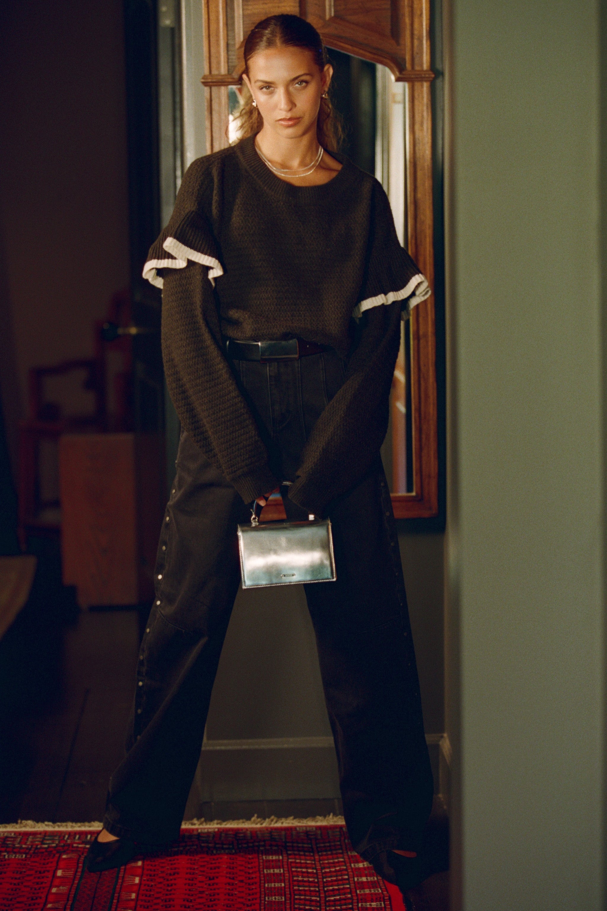 Noah Barrel Leg Studded Jean in Fairbanks