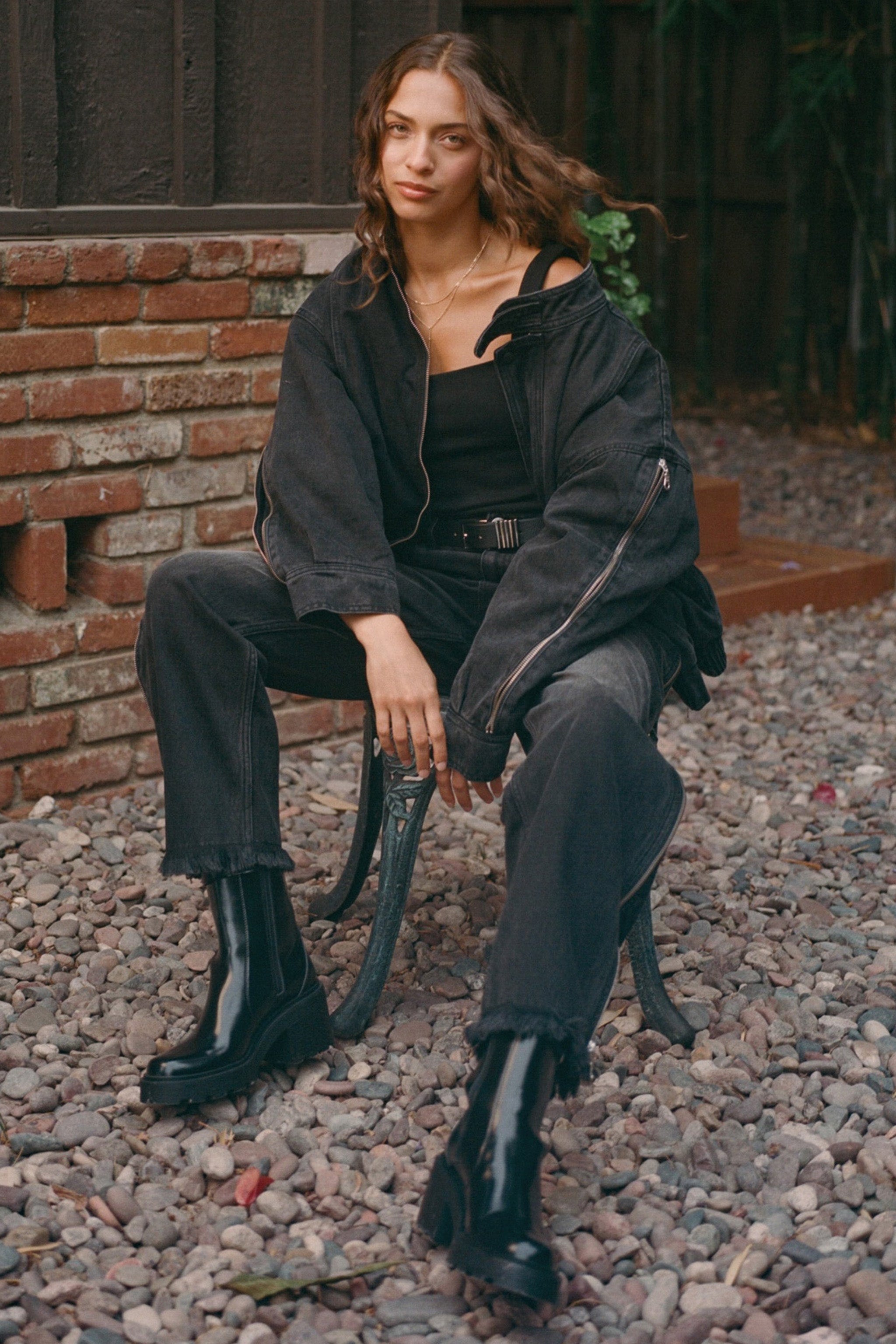 ジュンandロペダウン Juno Oversized Zip Jacket in Fairbanks