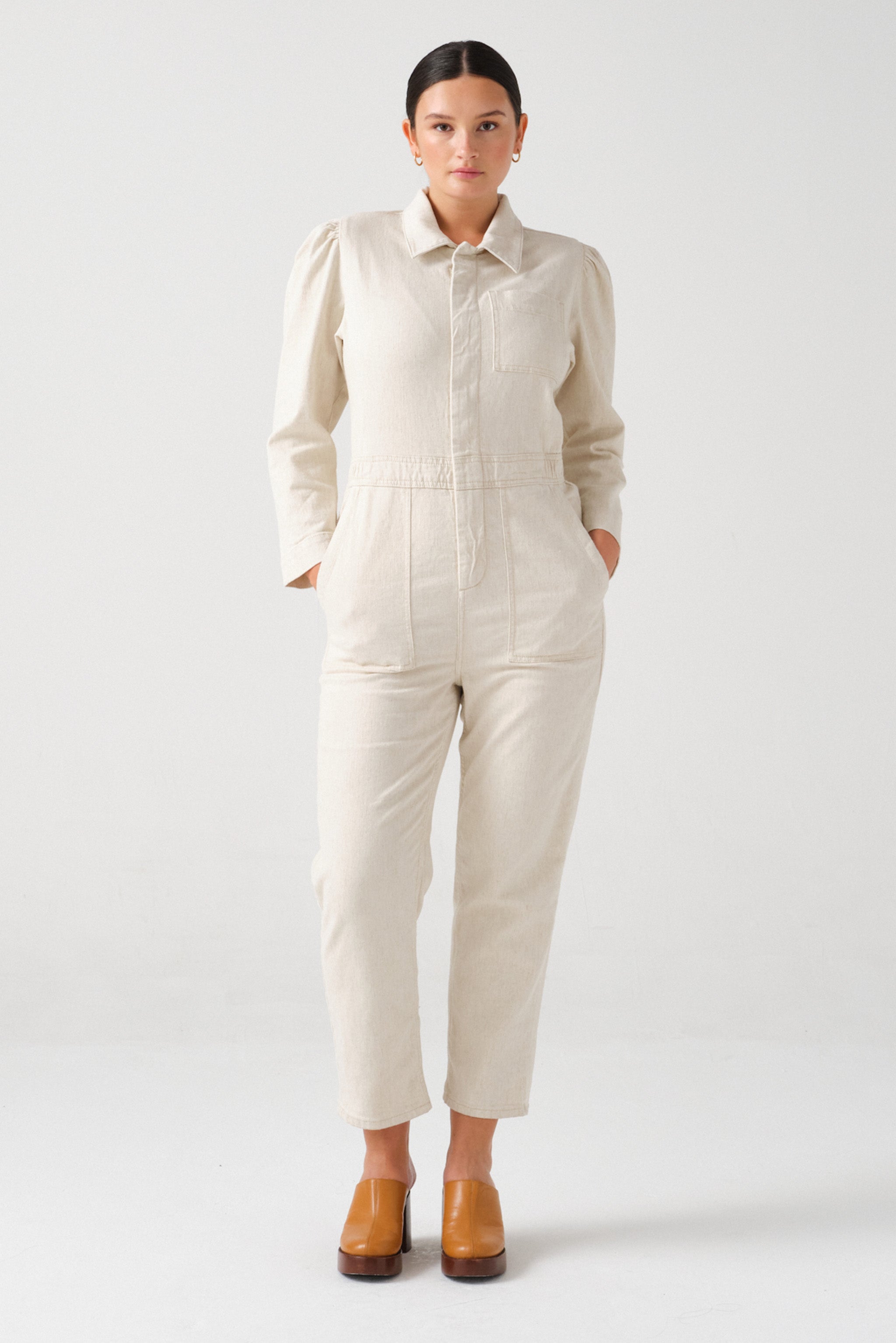 Lorna All In One in Ecru Denim