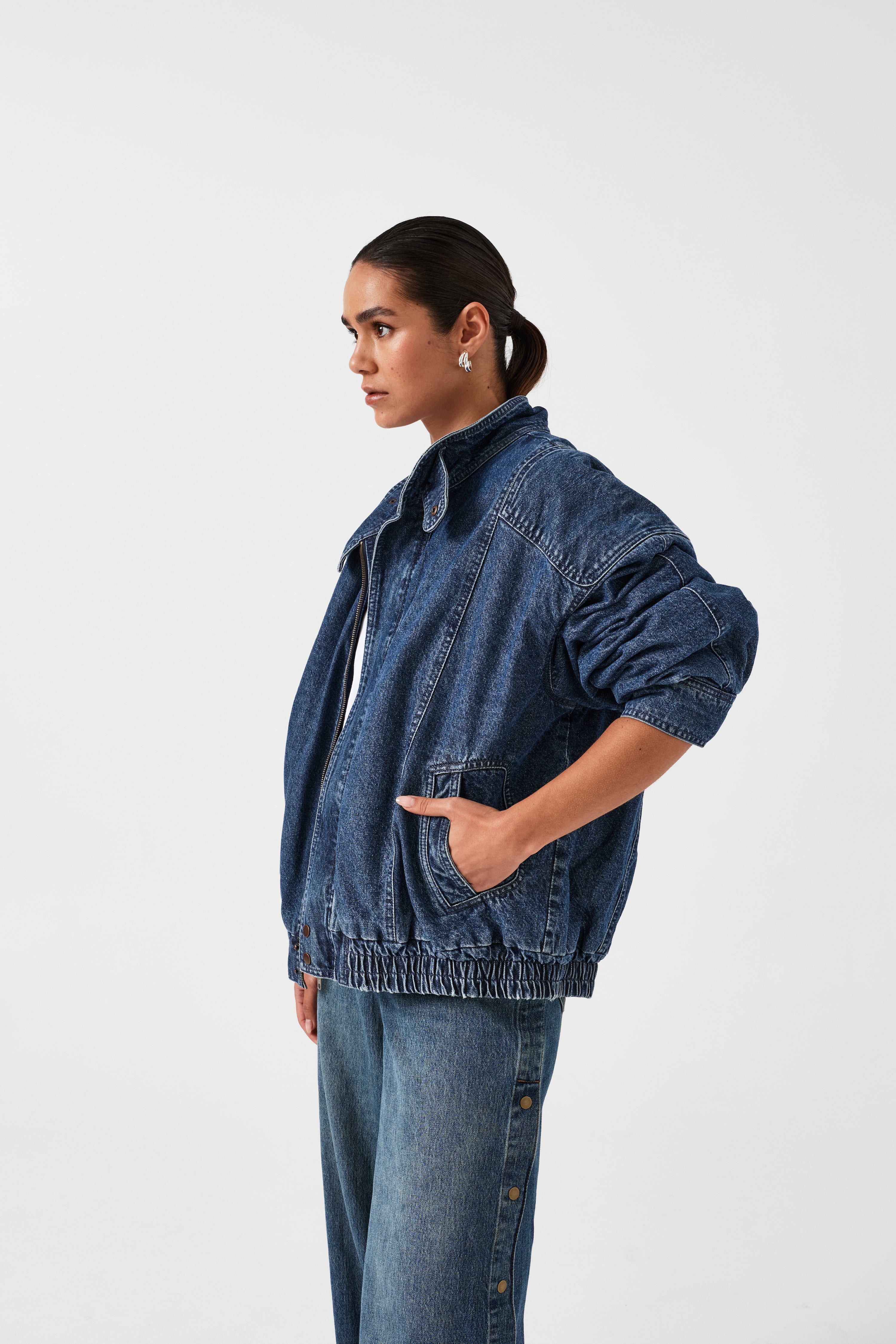 Juno Oversized Denim Jacket in Arizona