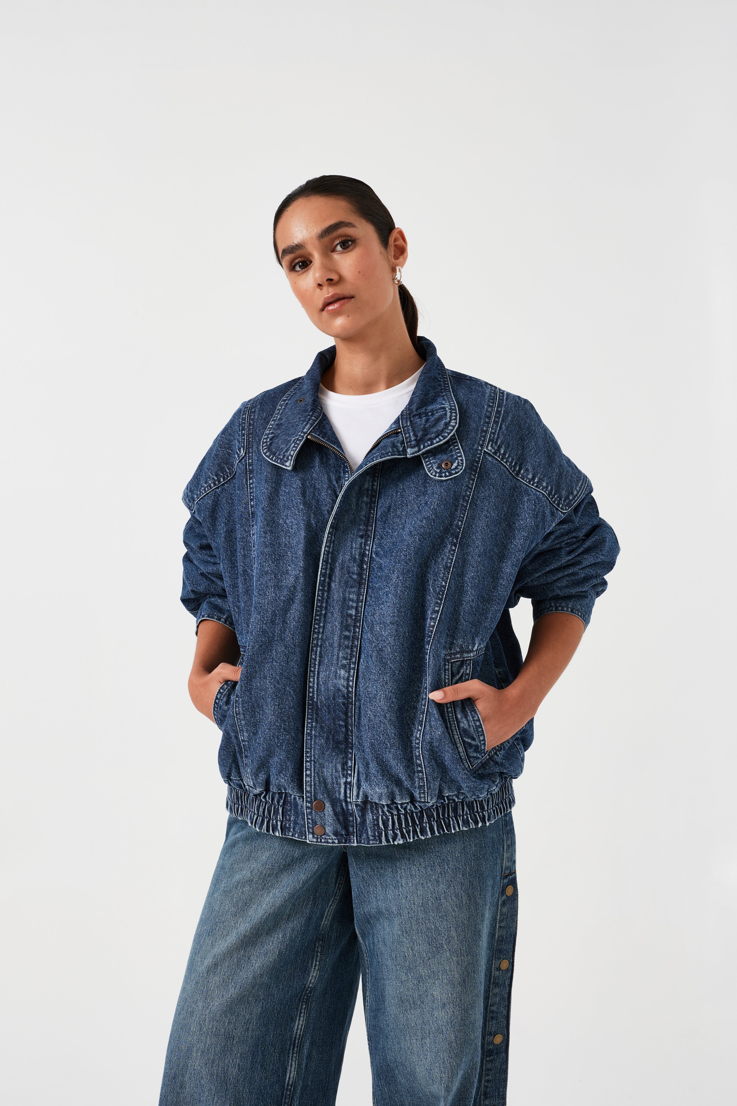 Juno Oversized Denim Jacket in Arizona