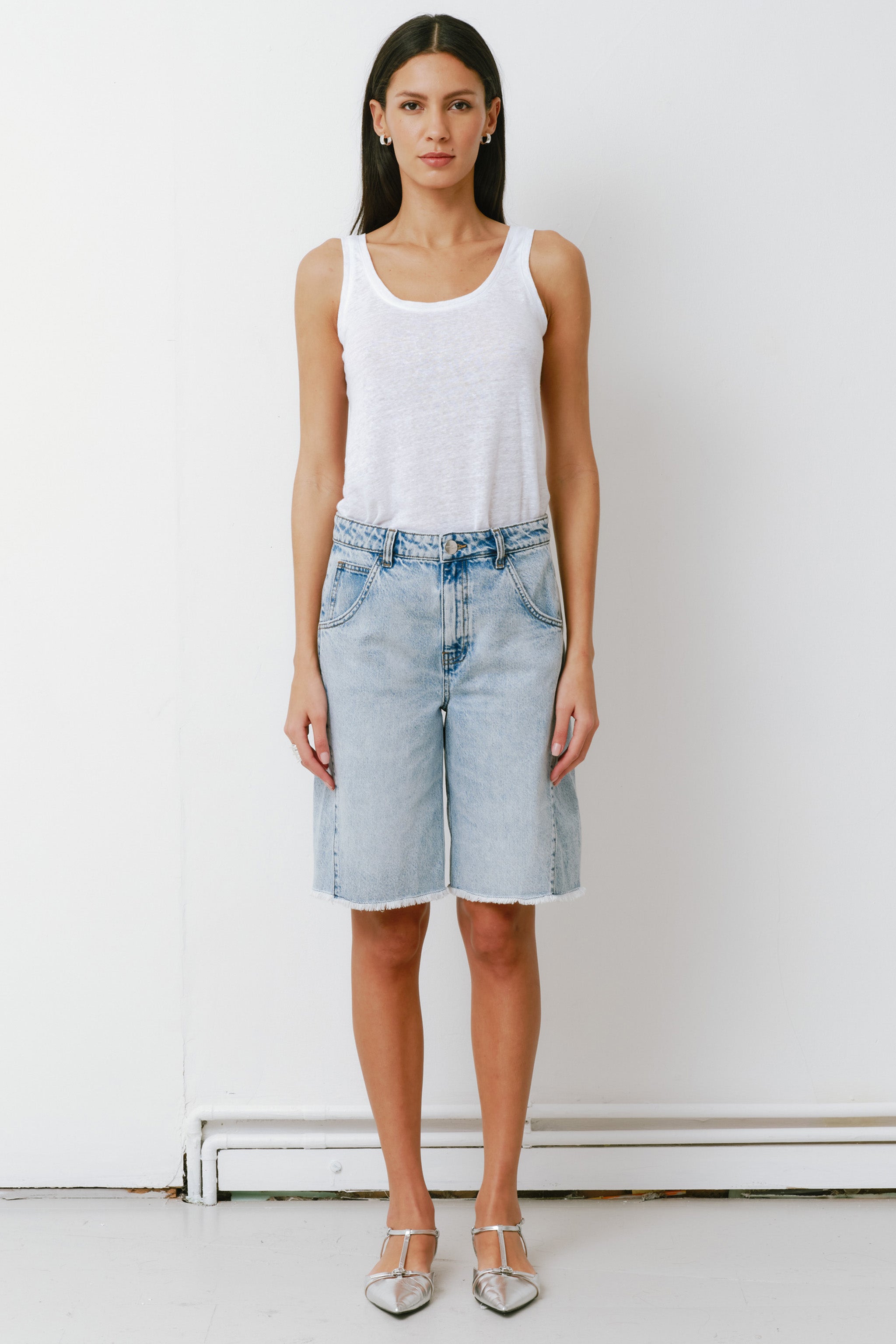 Bo Twisted Denim Short in Austin