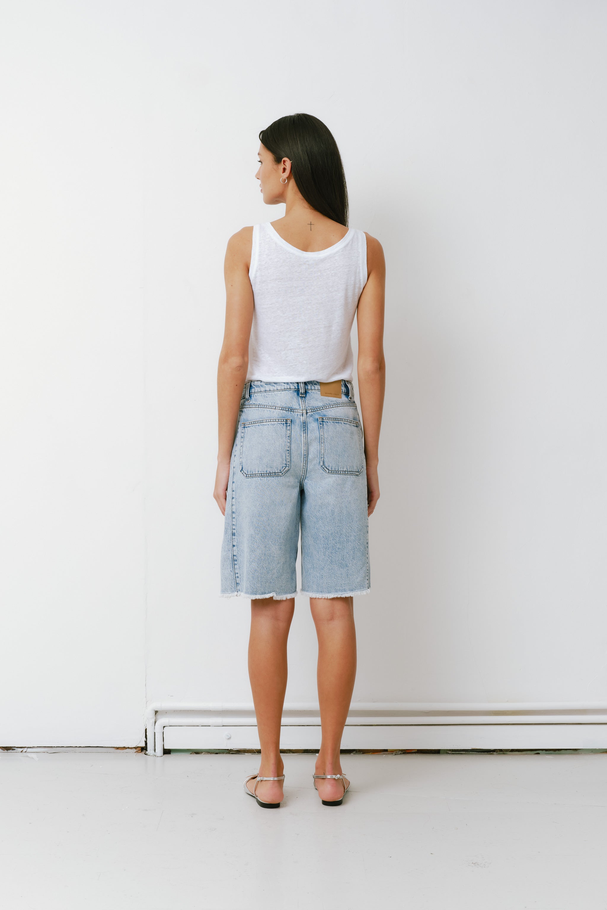 Bo Twisted Denim Short in Austin