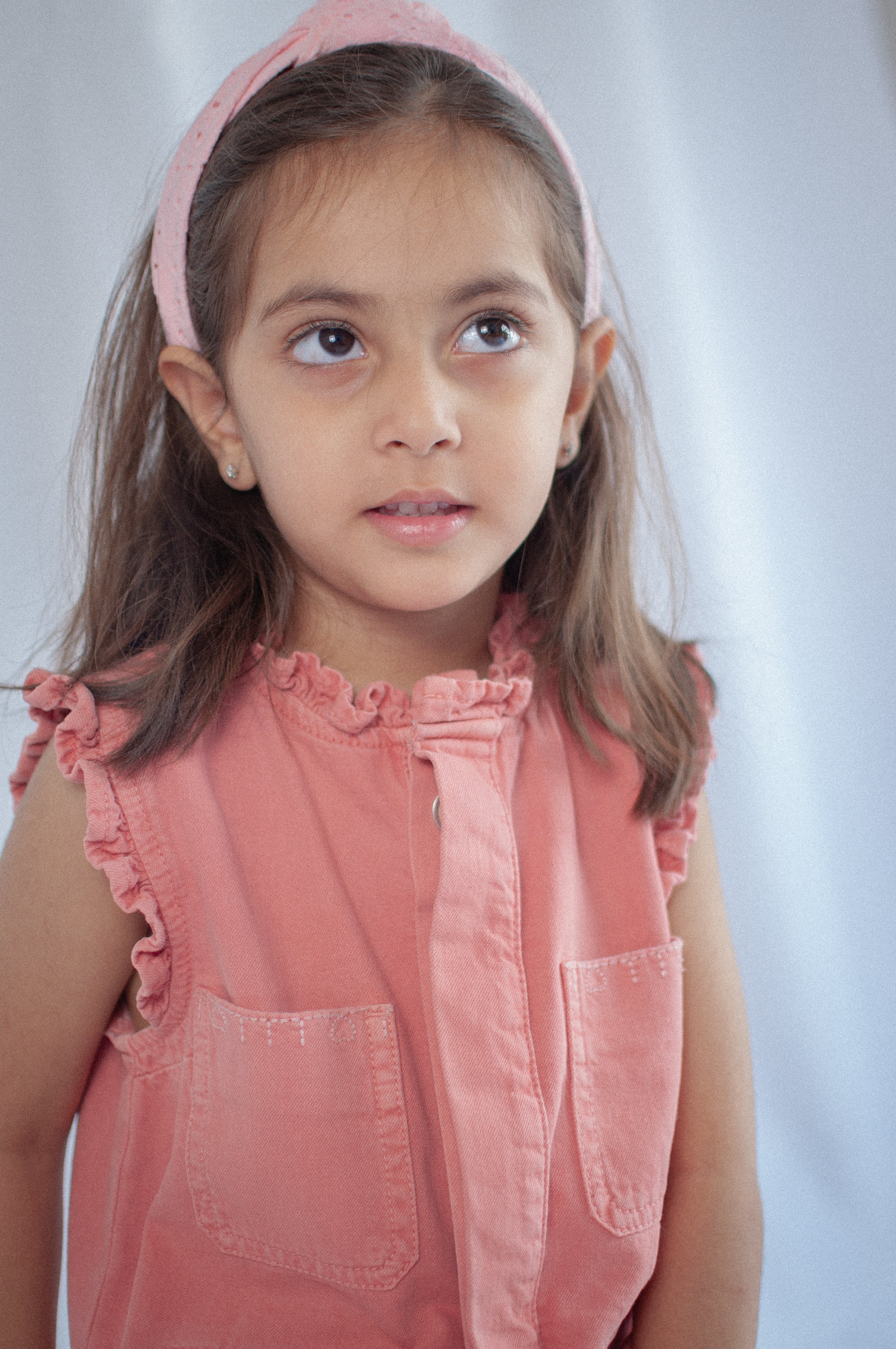 Girl's Pablo Denim Vest in Mineral Red