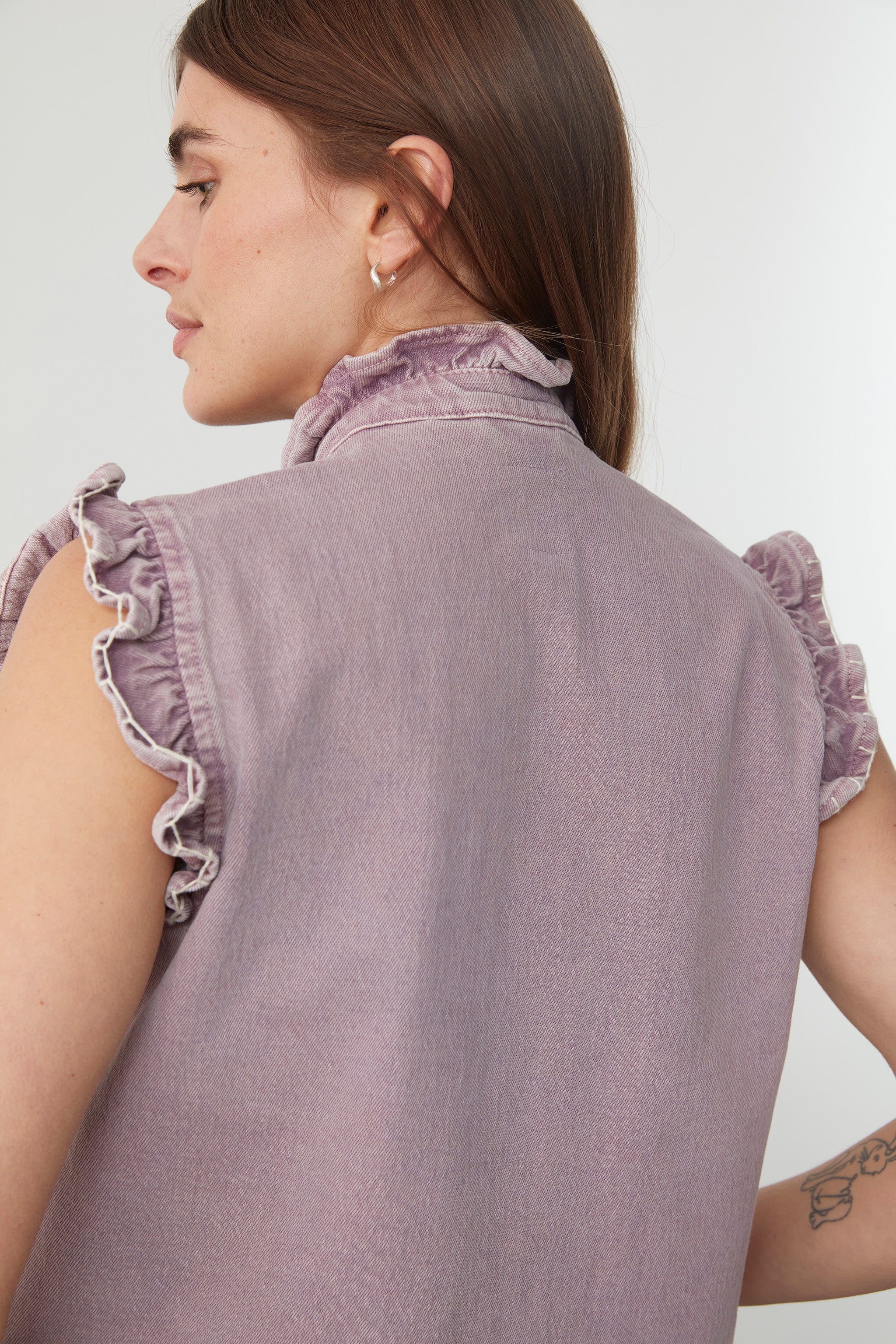 Pablo Vest in Dusty Lilac