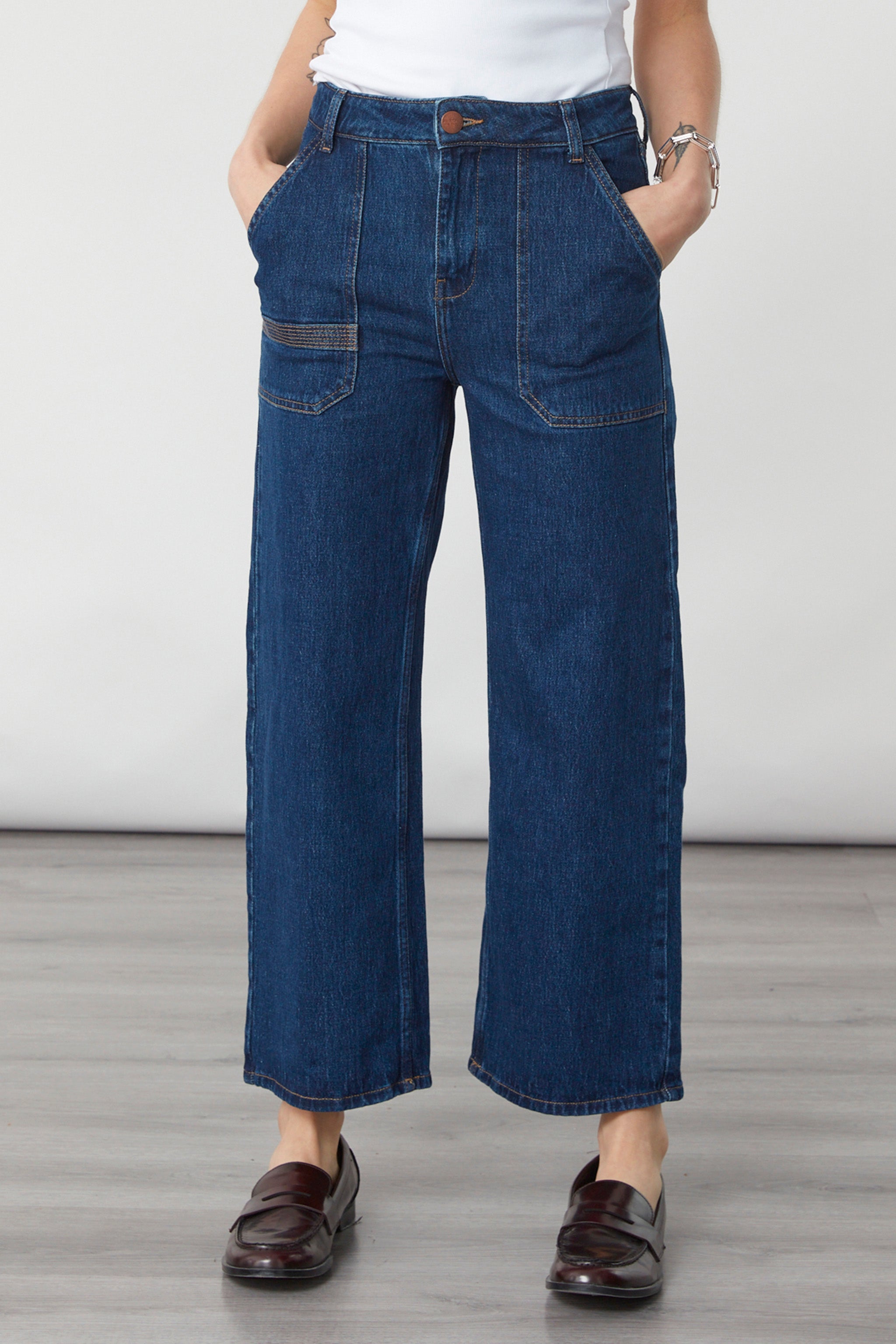 Elodie Cropped Jean in Americana