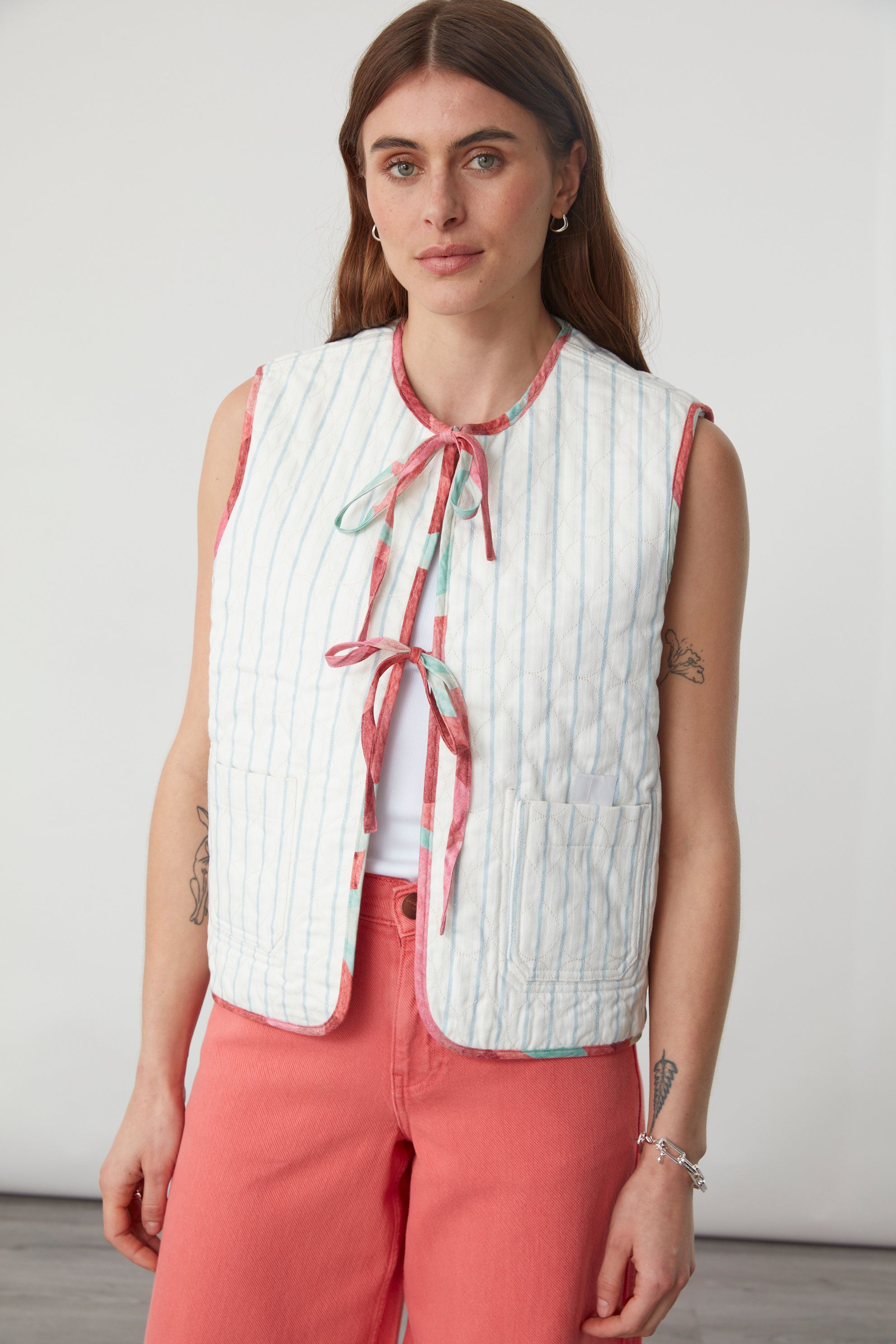 Aria Vest in Rose Coral - seventy + mochi