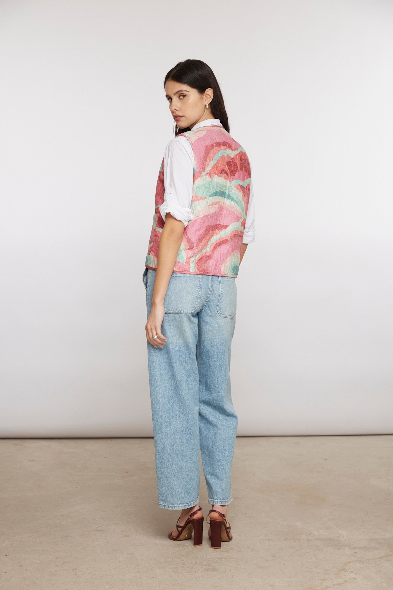 Aria Vest in Rose Coral - seventy + mochi