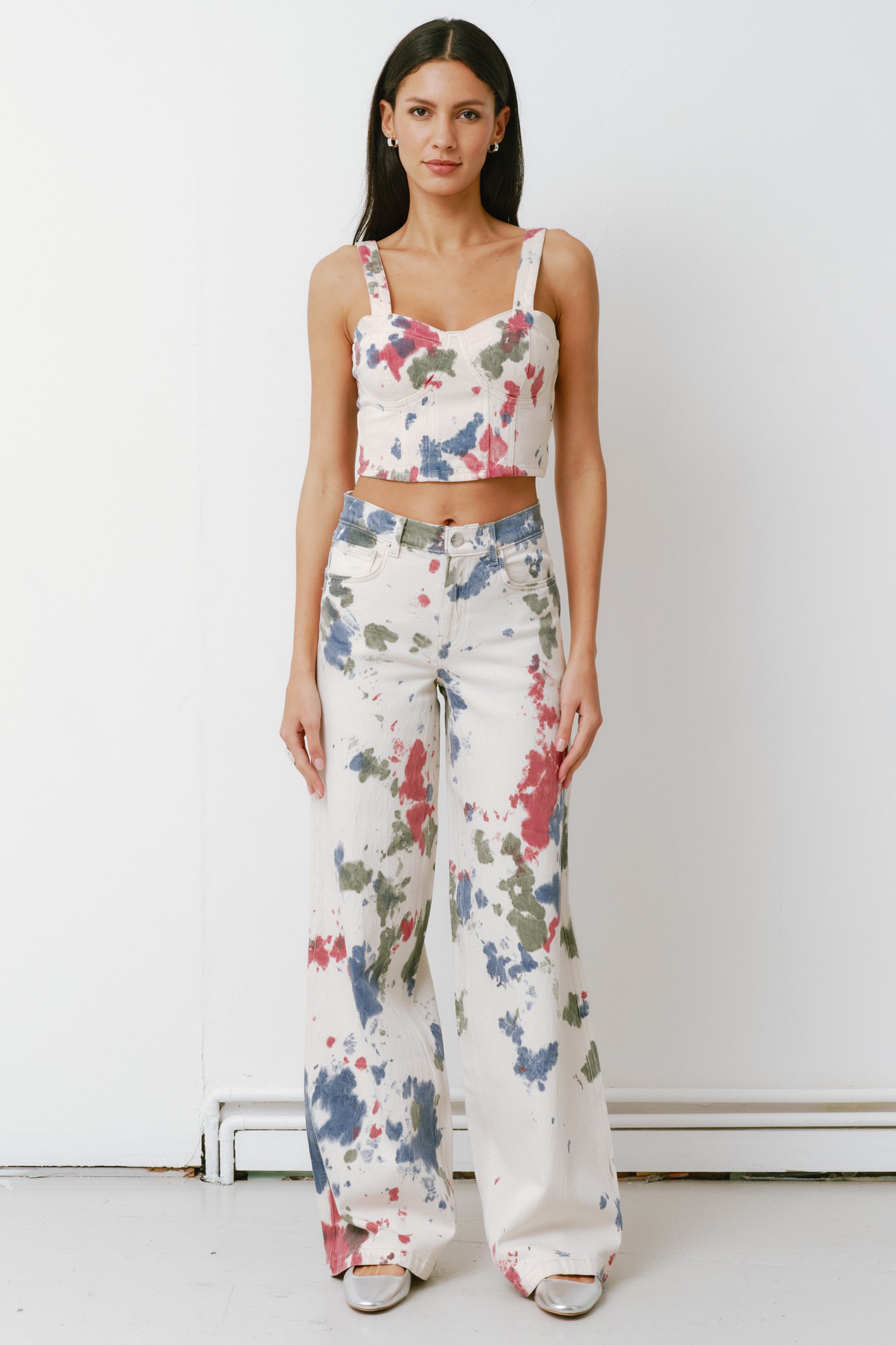 Bay Wide Leg Jean in Tie Dye