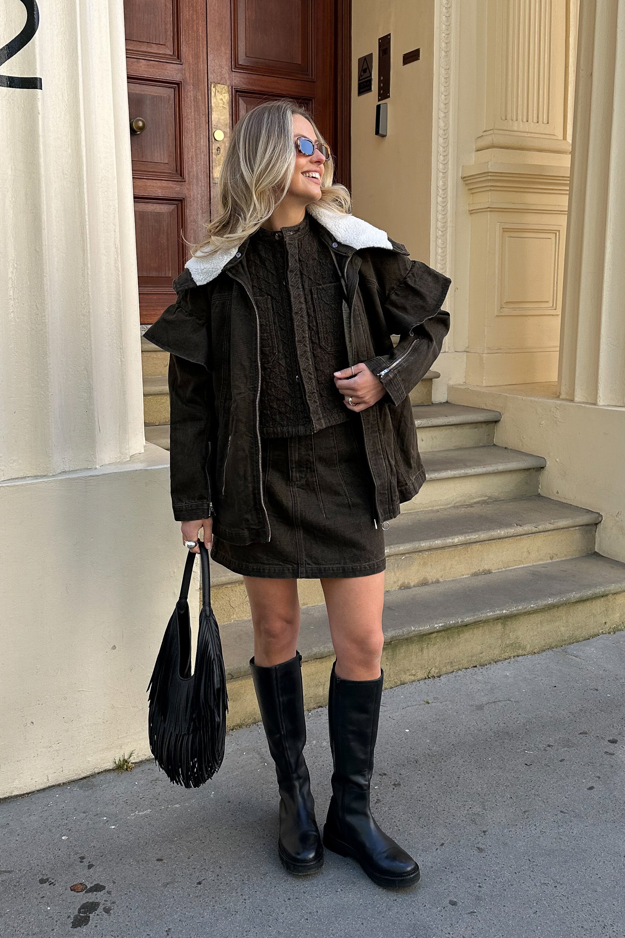 Finn Denim Jacket in Cacao