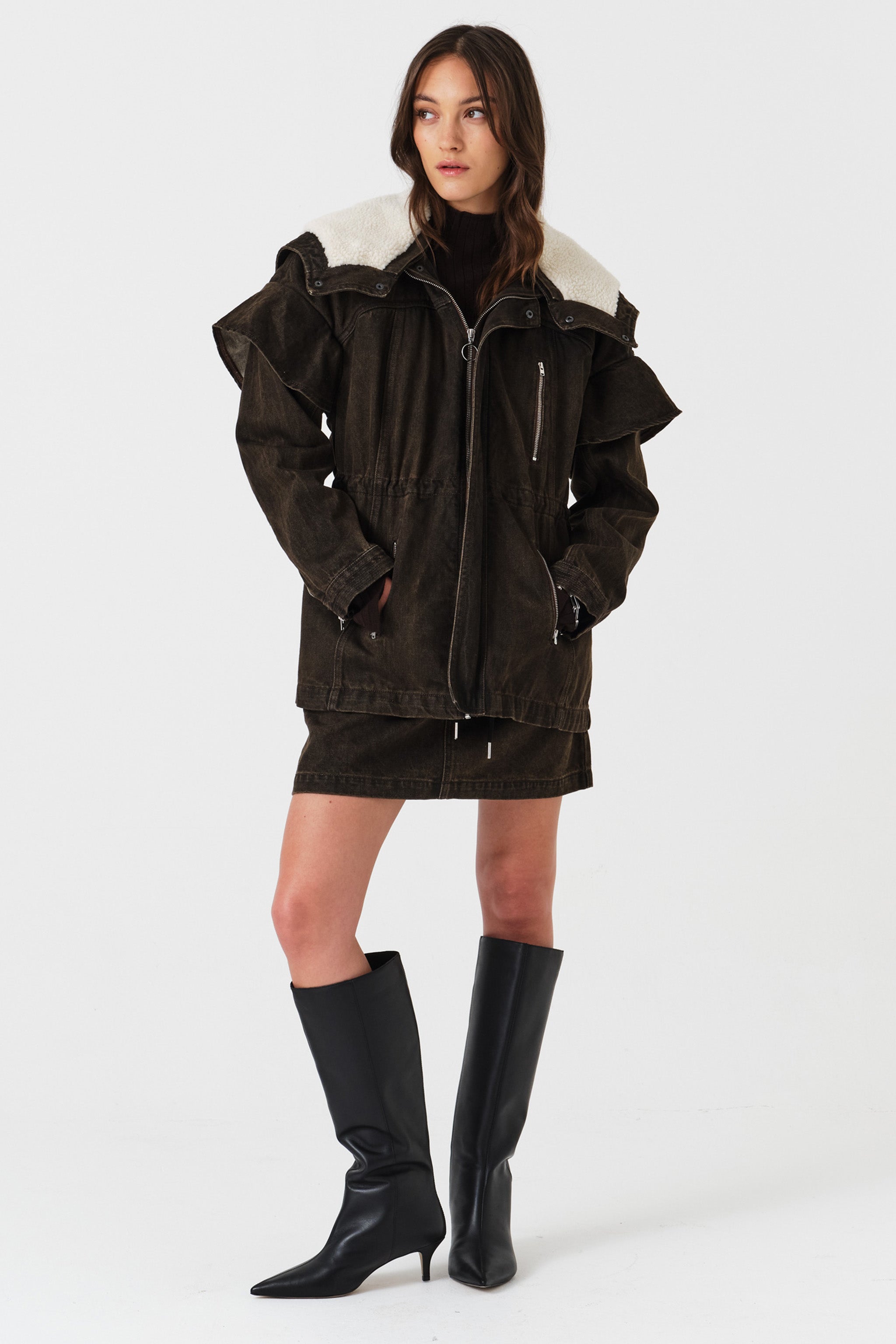 Finn Denim Jacket in Cacao