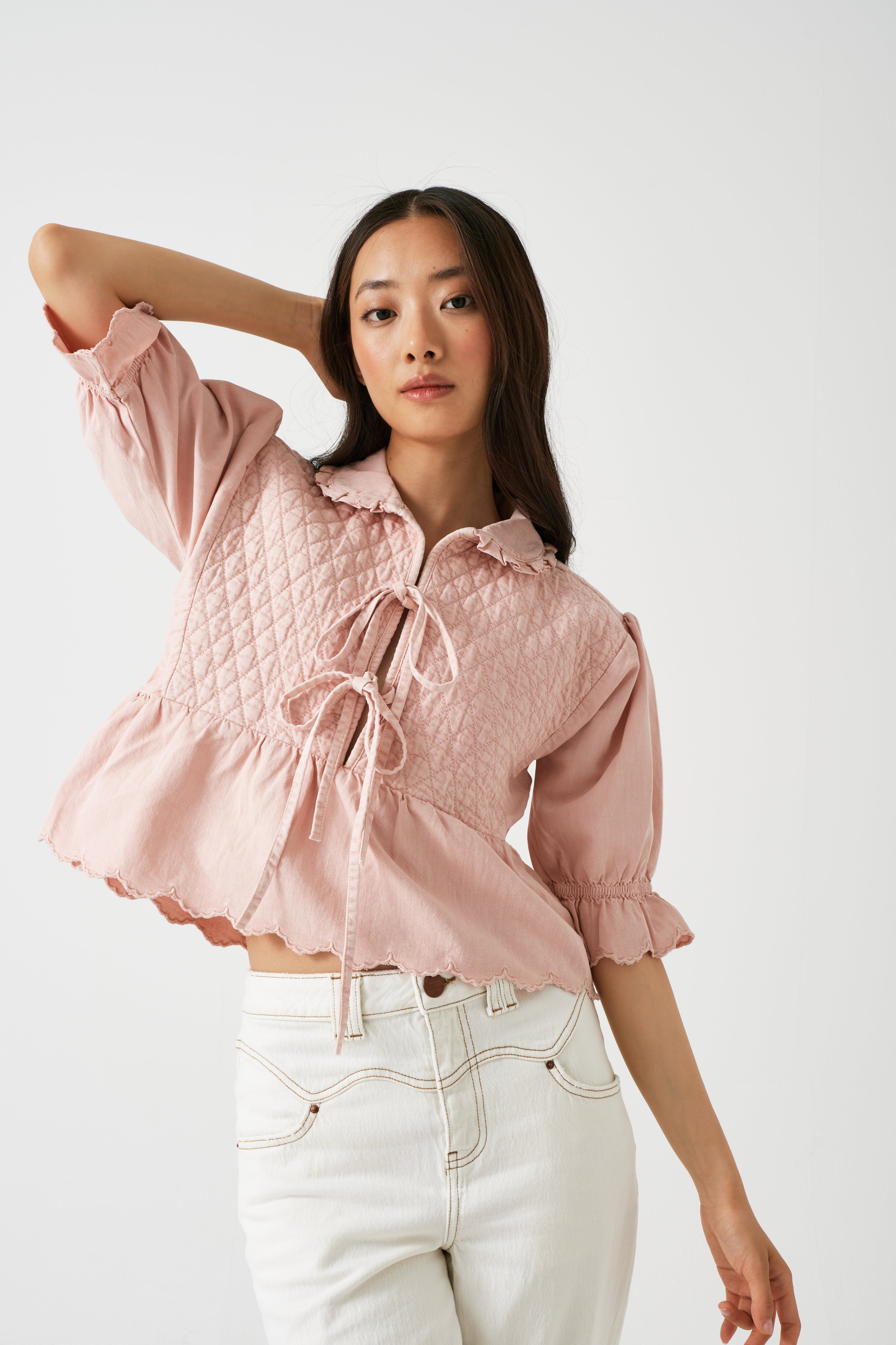 Heidi Blouse in Pink Dawn