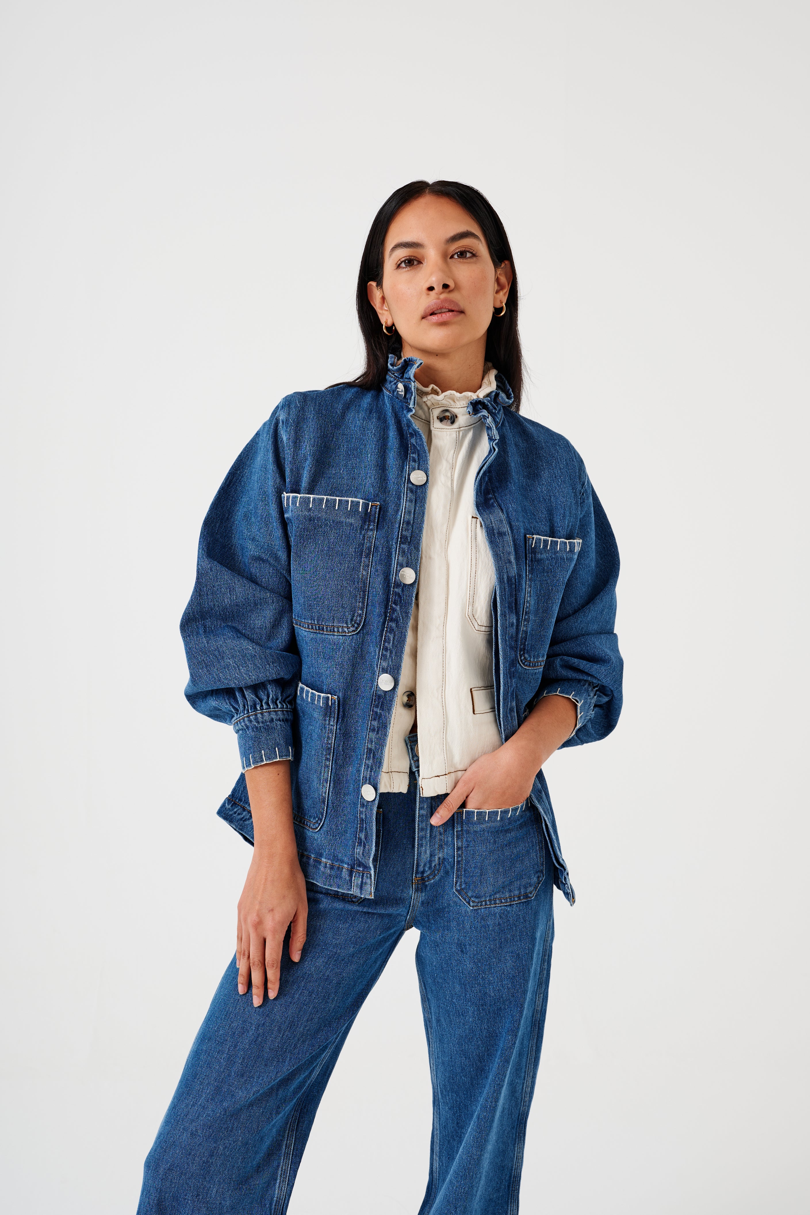 Pablo Denim Jacket in Vintage Americana