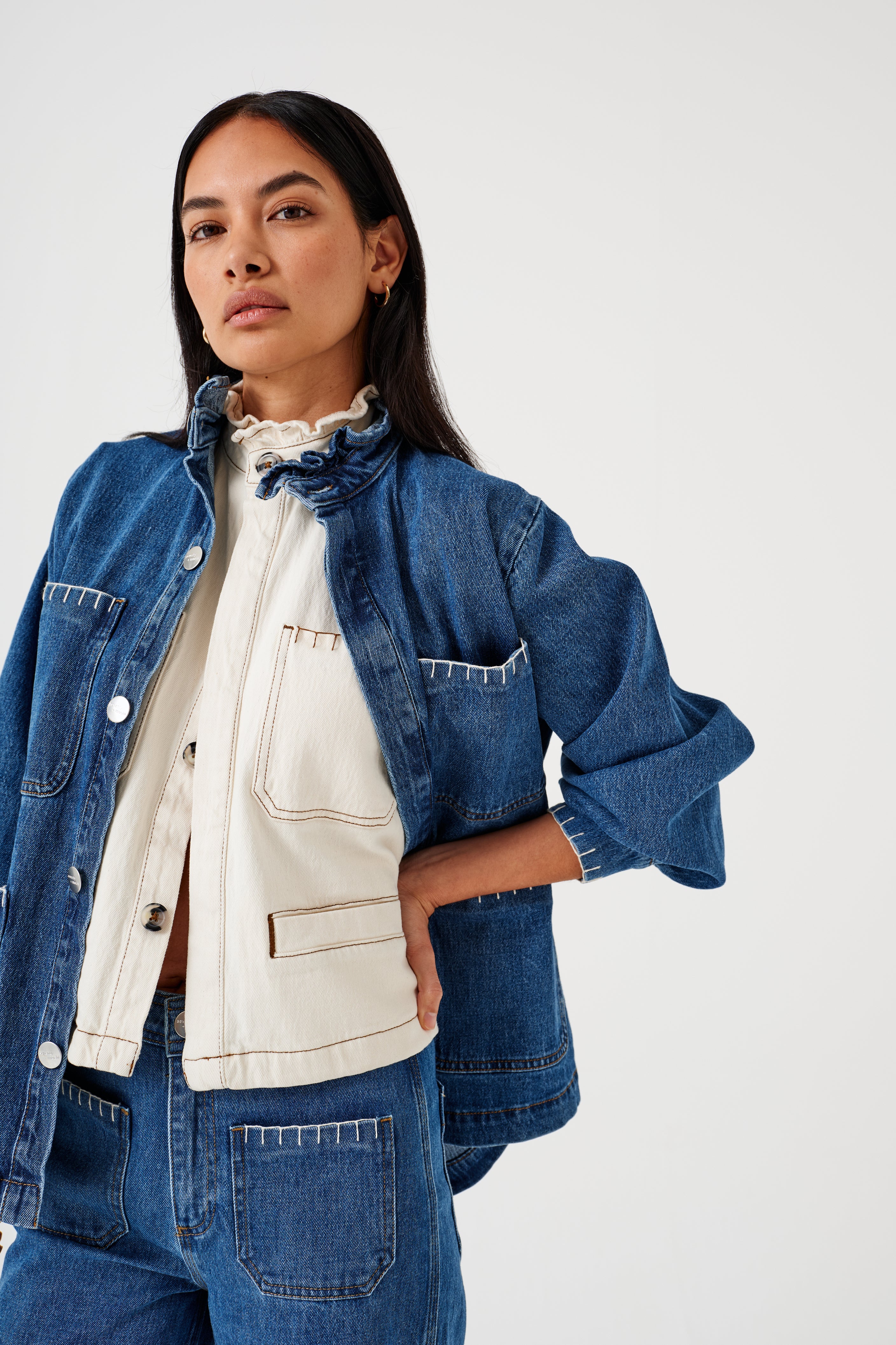 Pablo Denim Jacket in Vintage Americana