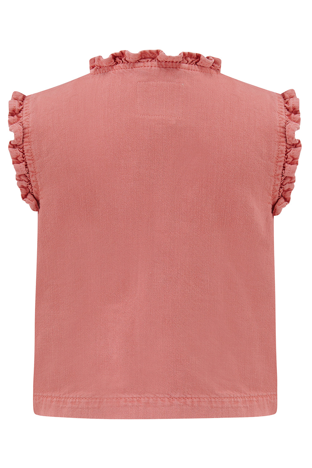 Girl's Pablo Denim Vest in Mineral Red