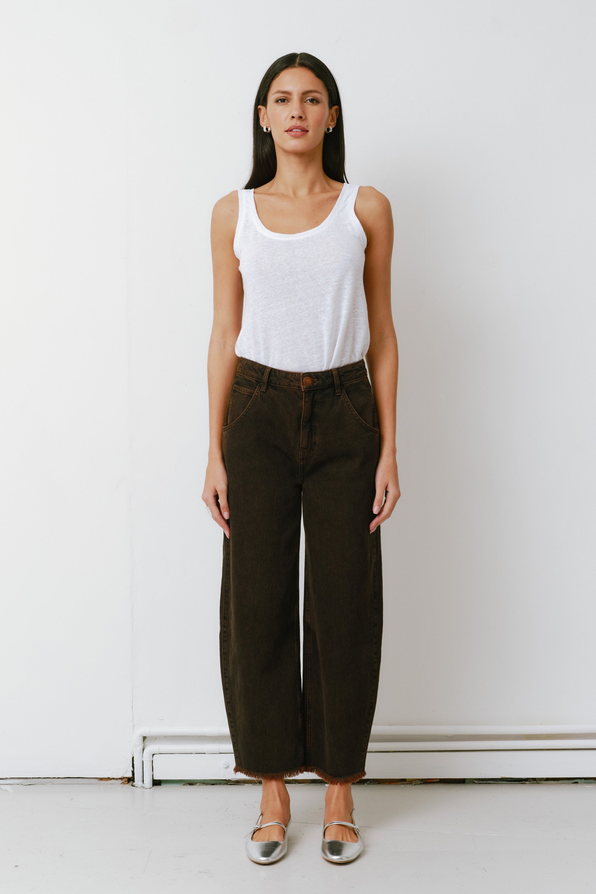 Bo Barrel Leg Jean in Cacao