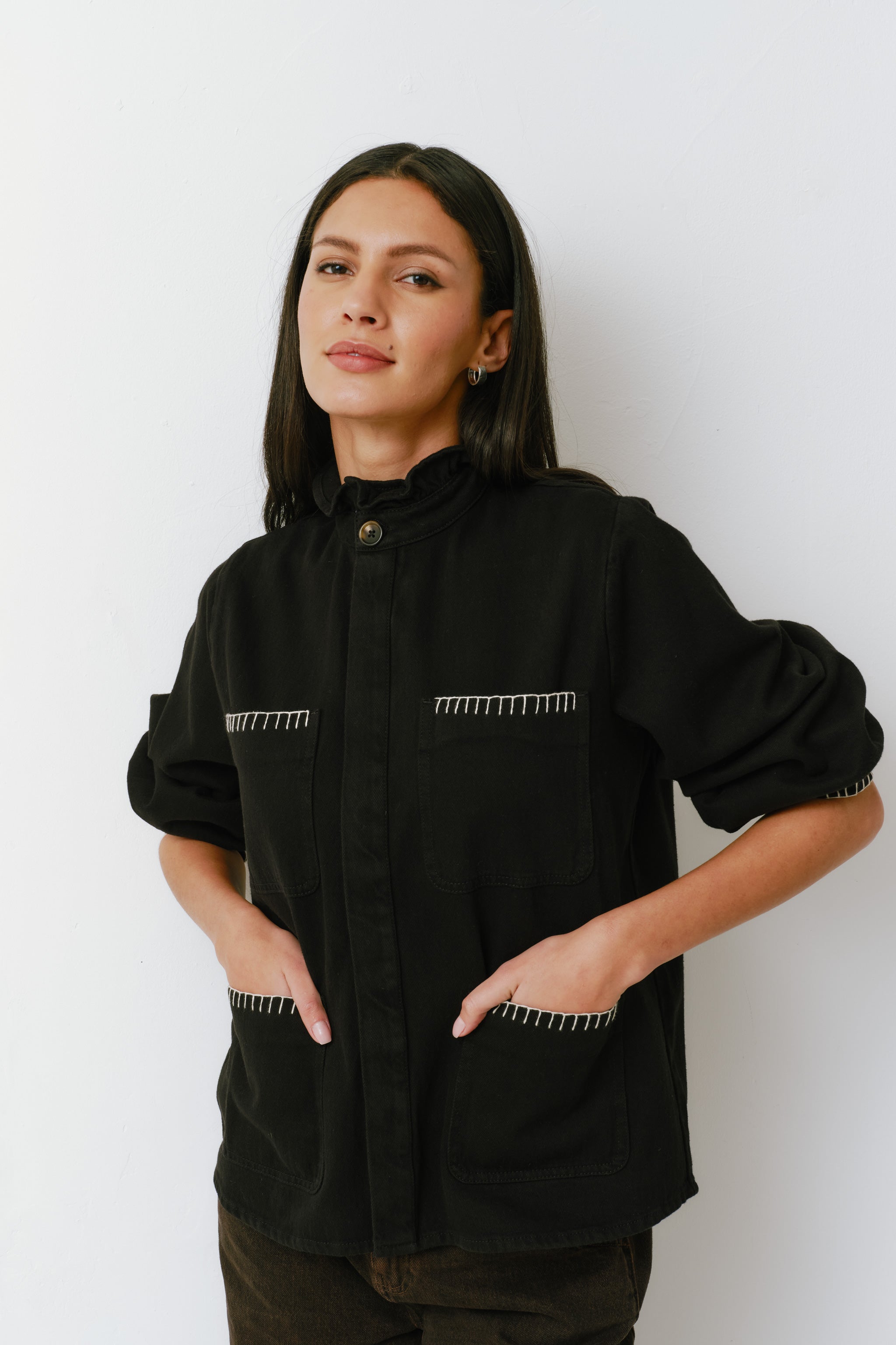 Pablo Denim Jacket in Black