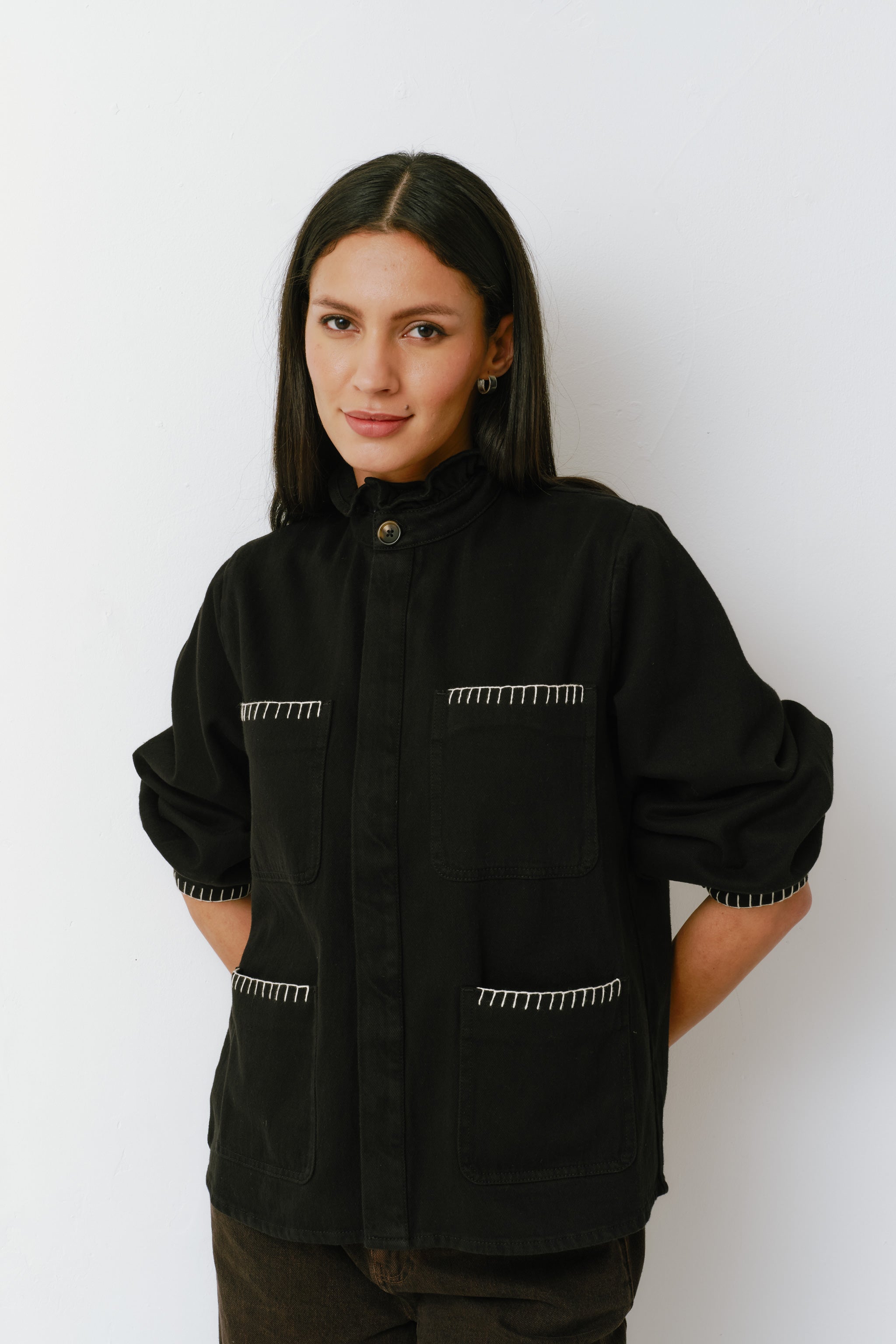 Pablo Denim Jacket in Black