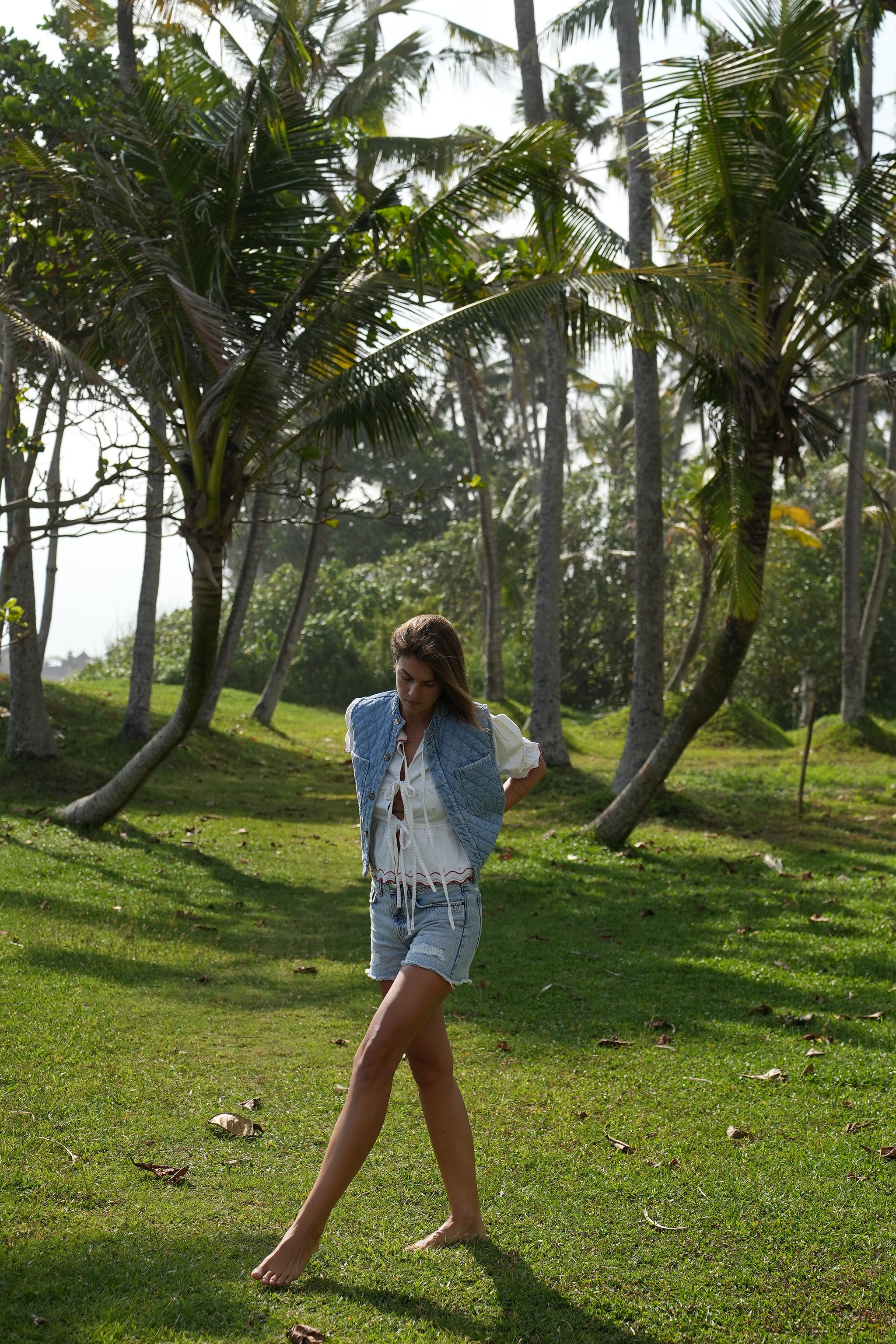 Ana Tie Blouse in White