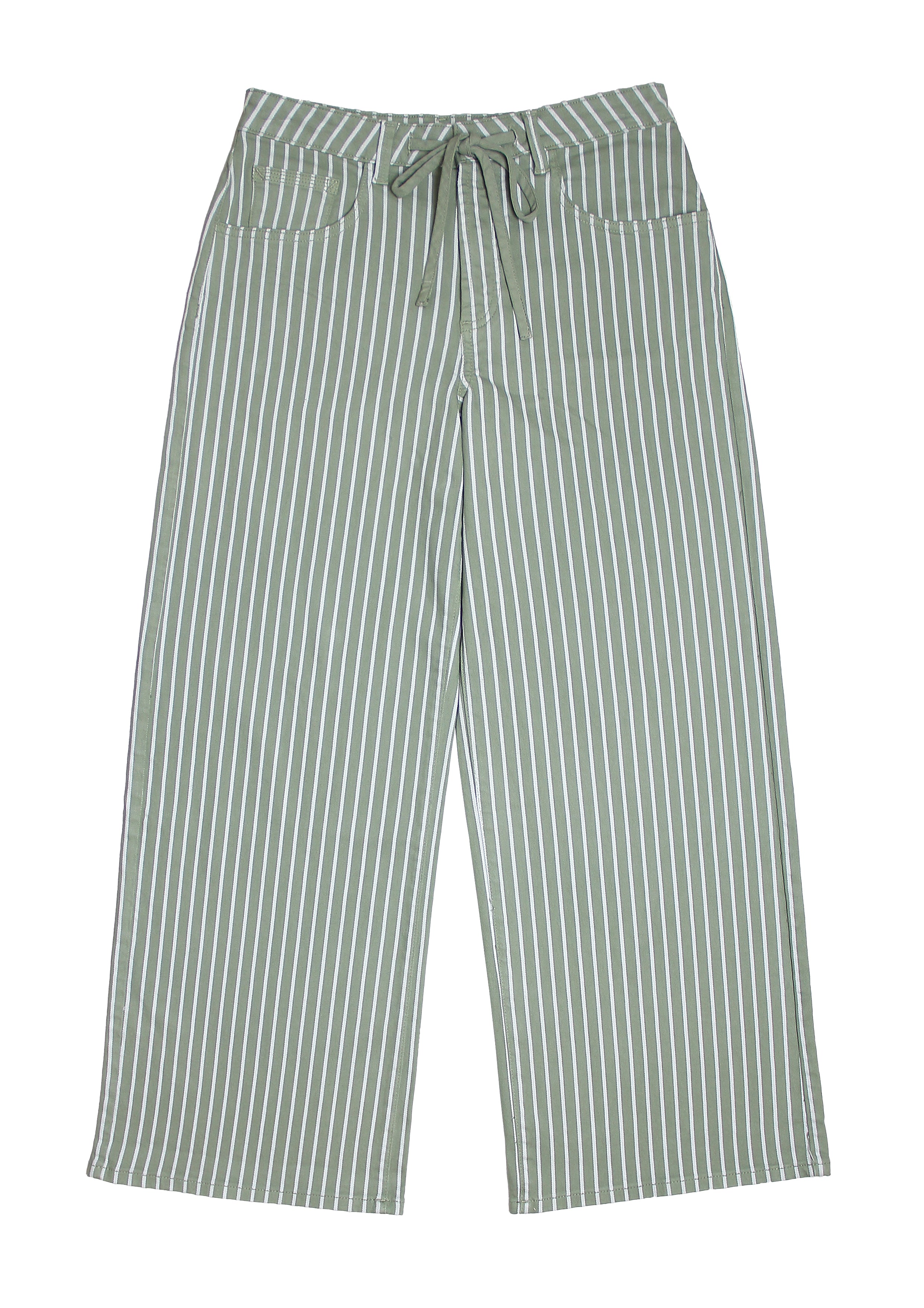 Blake Low Rise Jean in Moss Wide Stripe