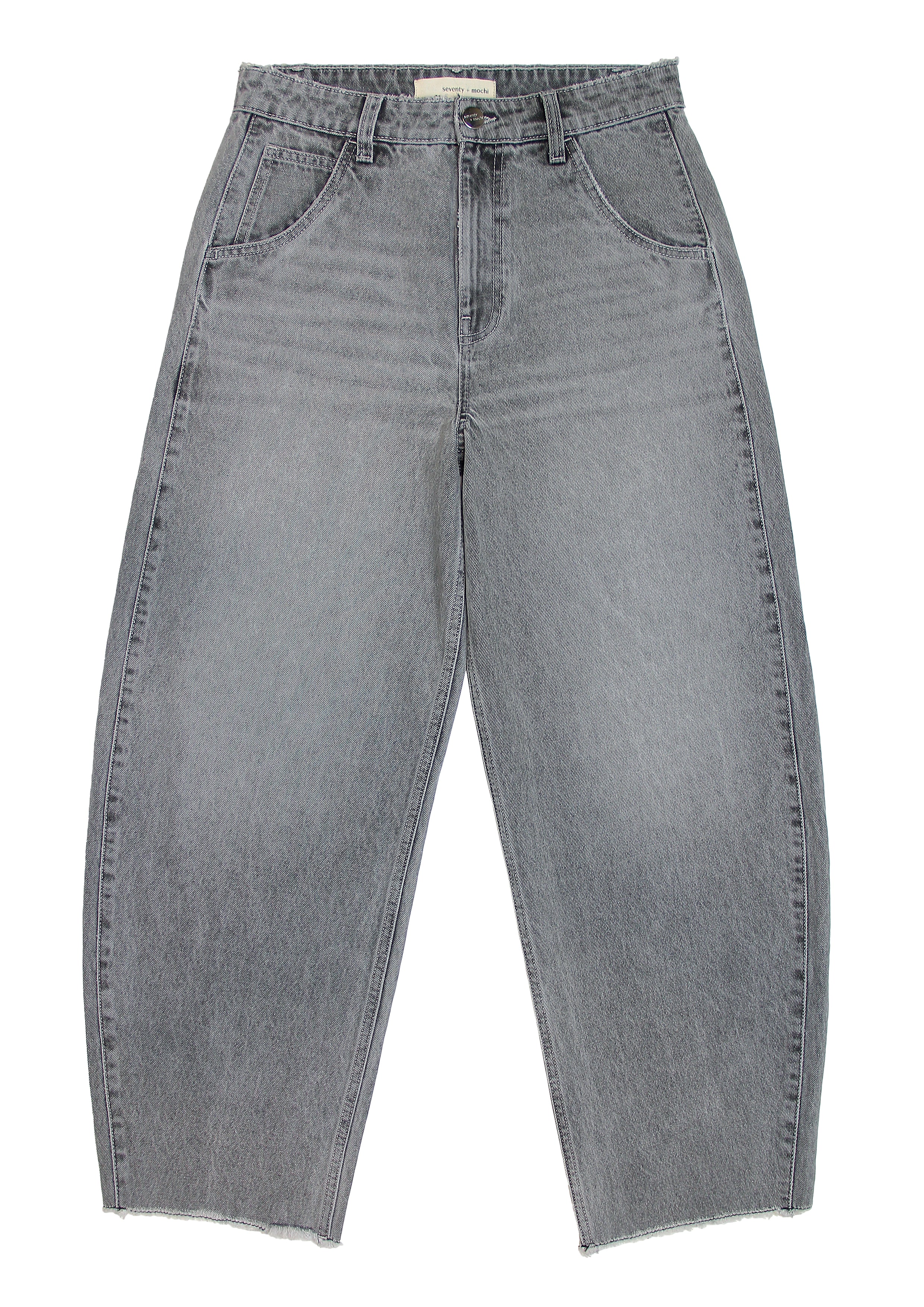 Bo Barrel Leg Jean in Steel