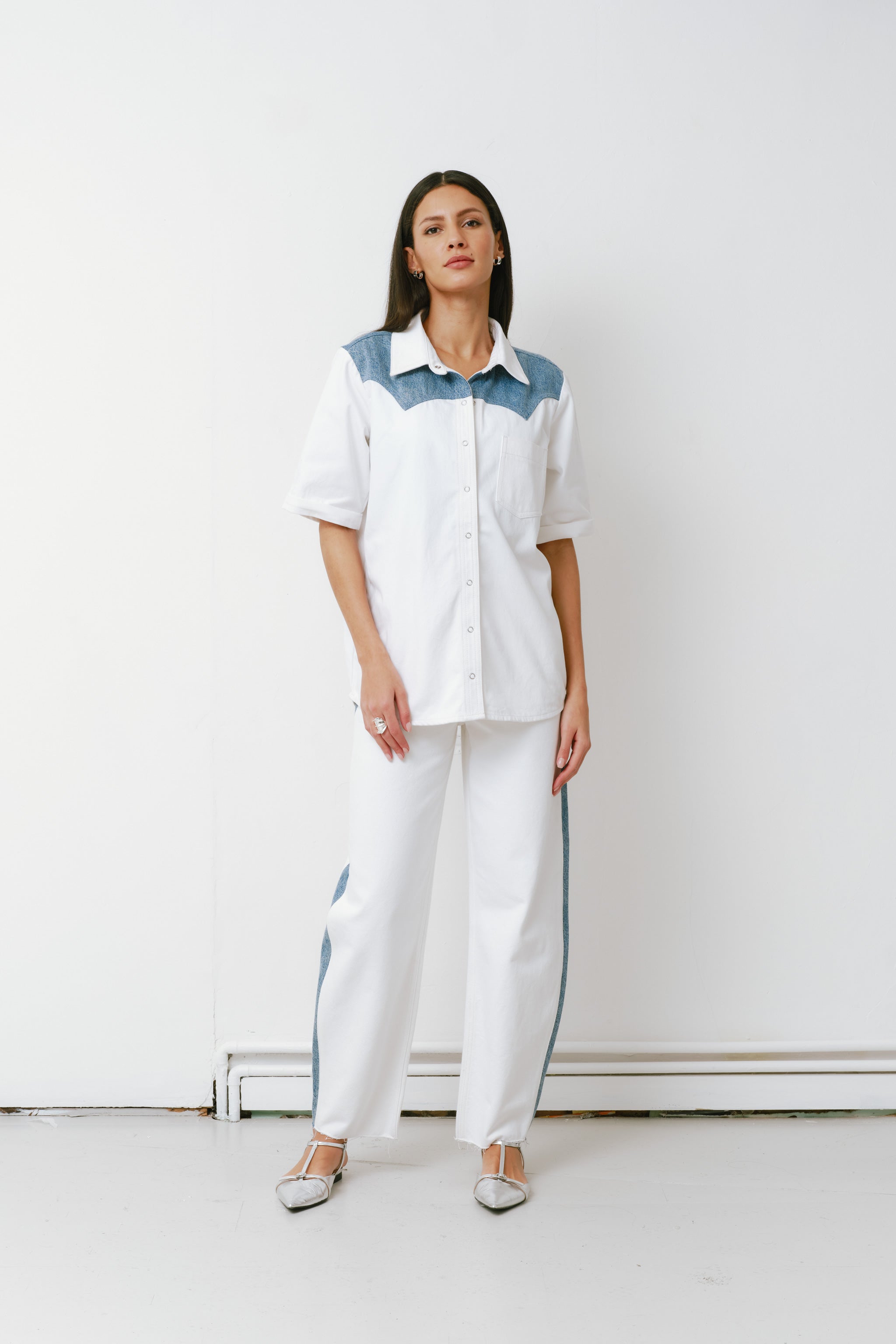Eva Denim Shirt in Two Tone