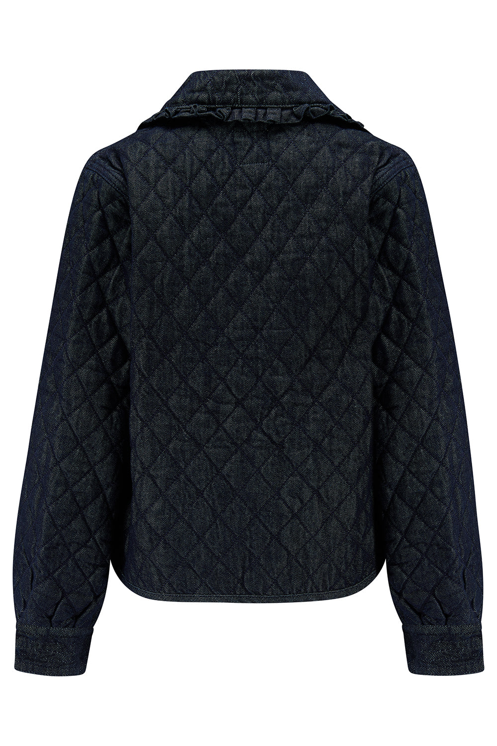 Heidi Quilted Denim Jacket in Indigo Rinse