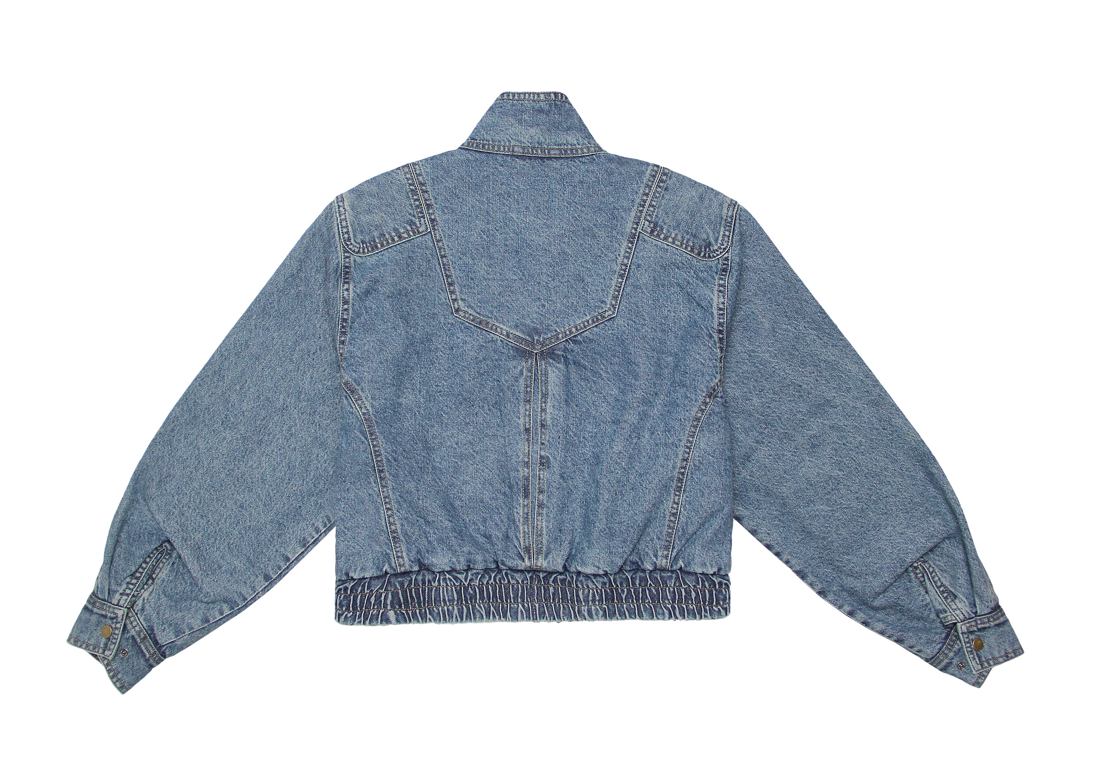 Juno Denim Bomber Jacket in Pasadena