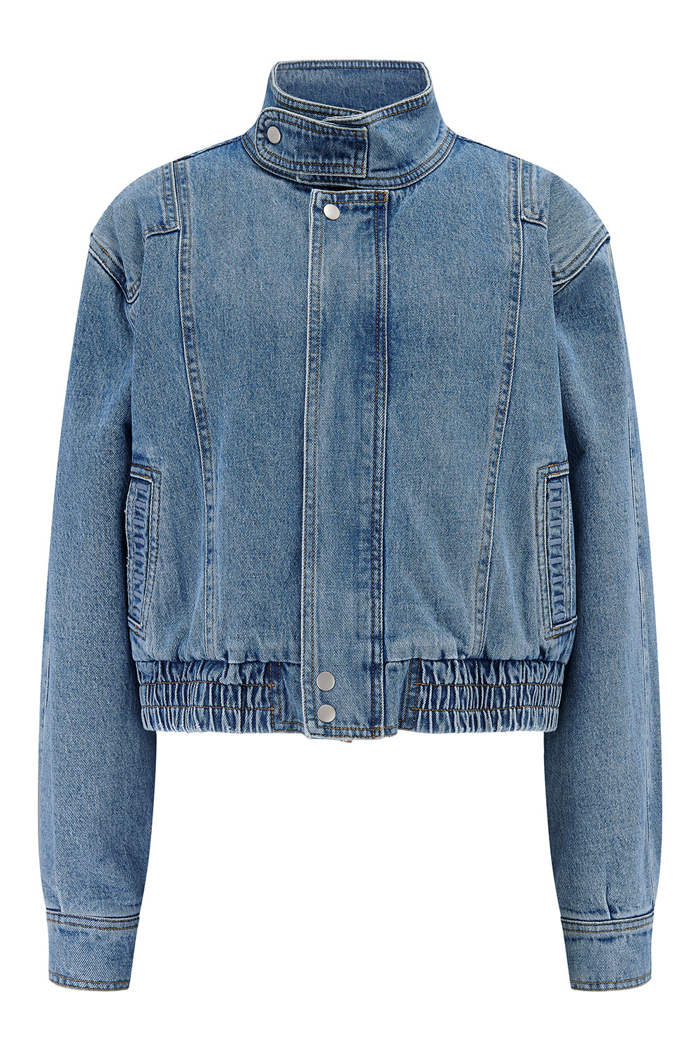 Juno Denim Bomber Jacket in Rodeo