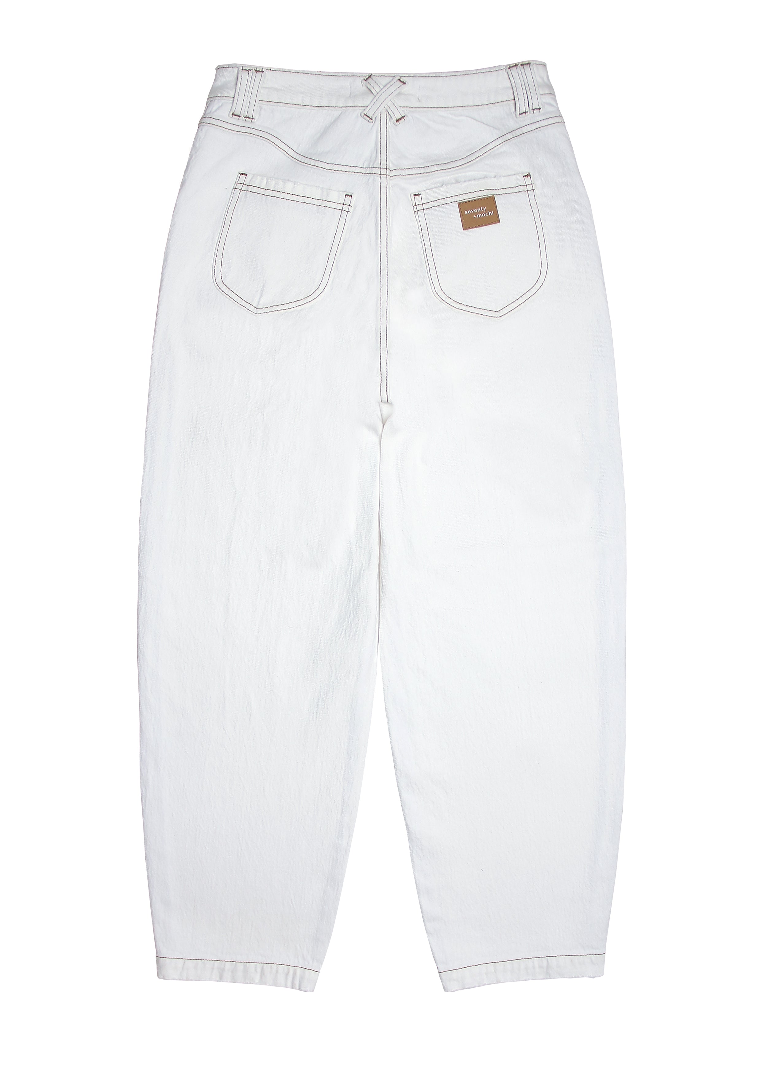 Mia Barrel Leg Jean in Ecru