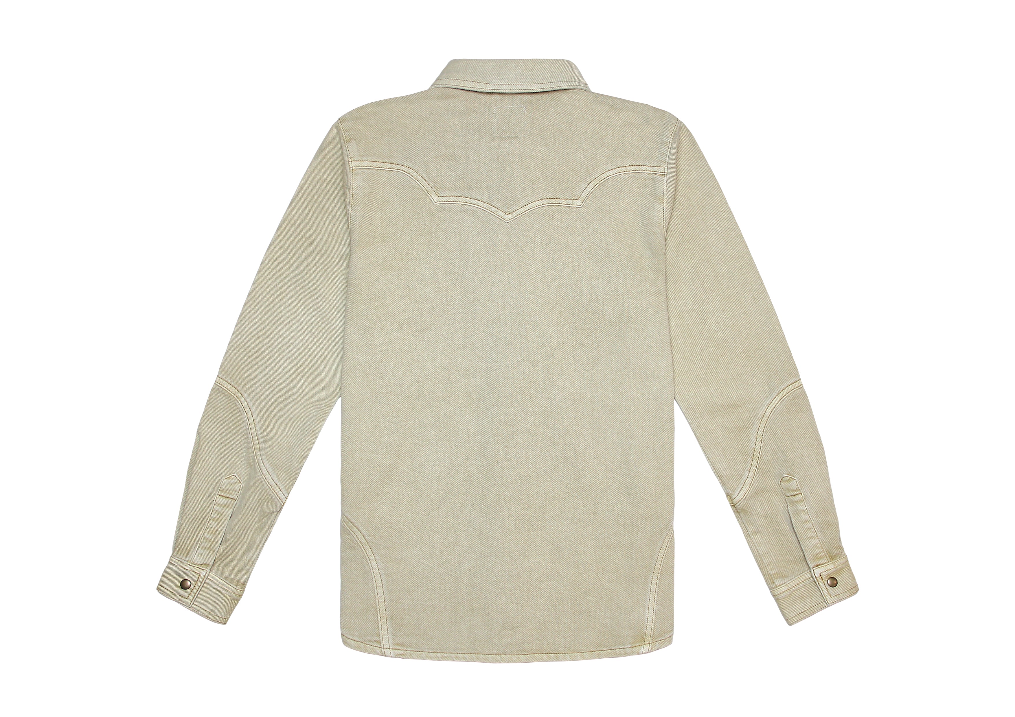 Mia Western Denim Shirt in Desert Sand