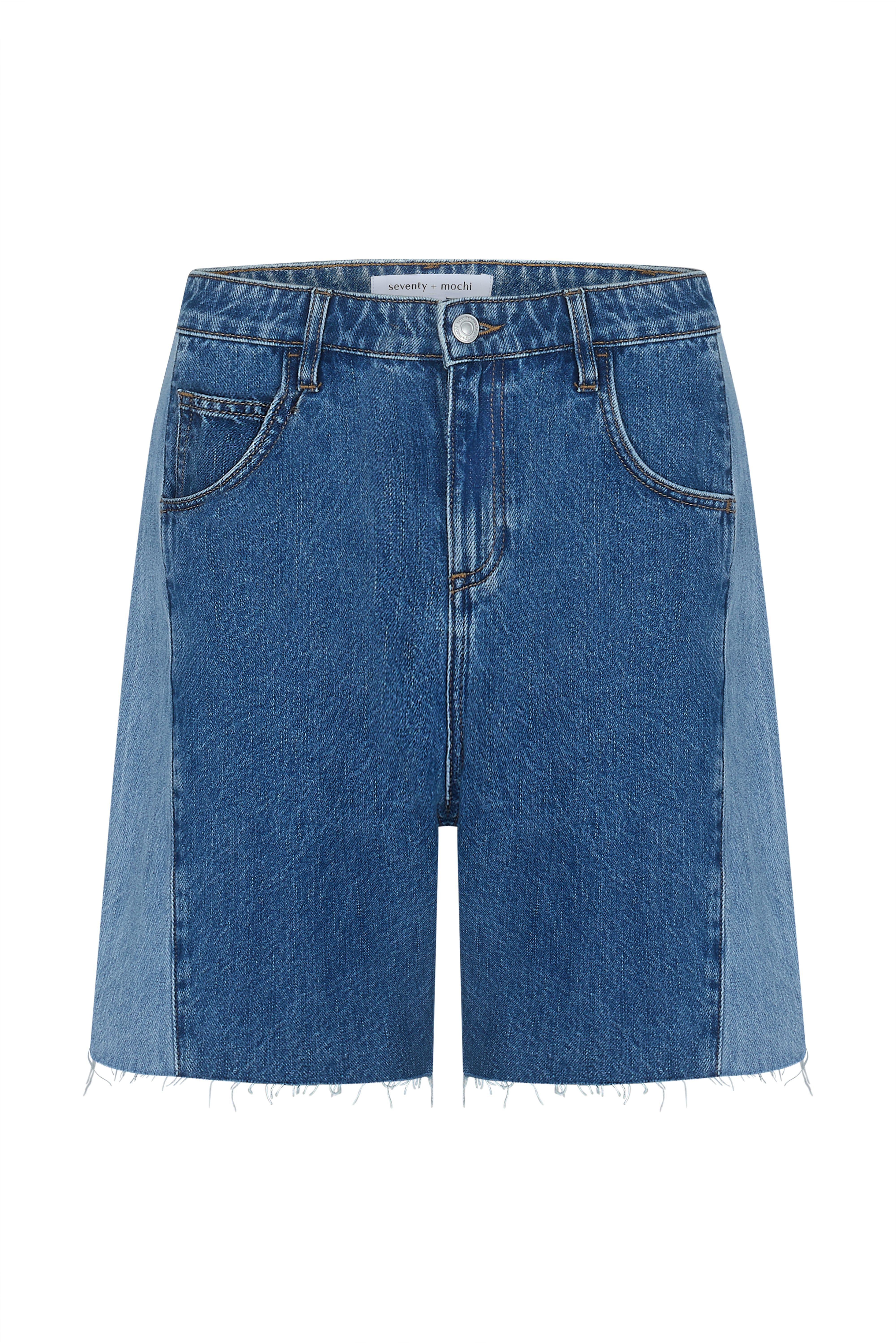 Zoe Short in Two Tone Denim