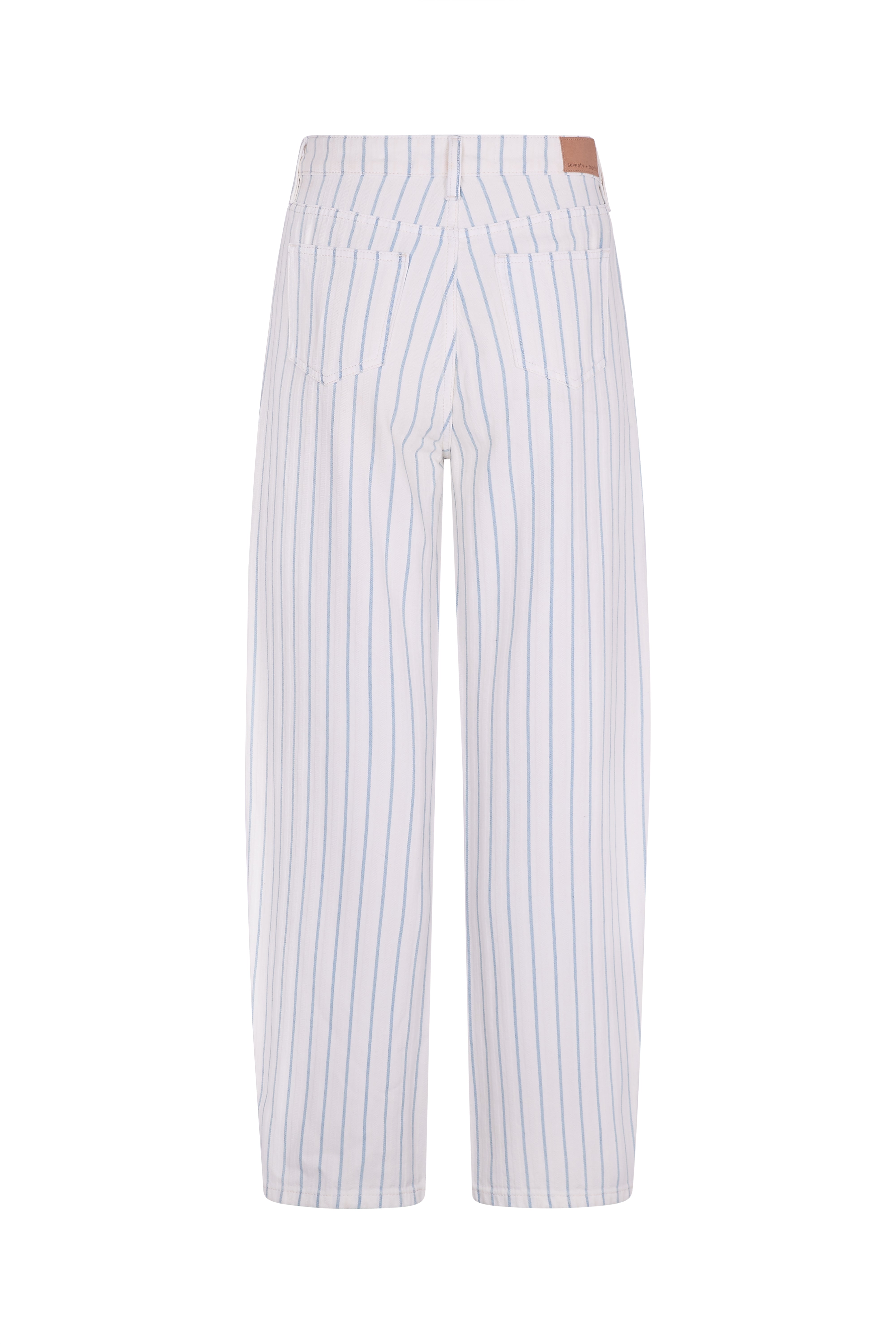 Back of Nina Jean in Faded Stripe on white background no model