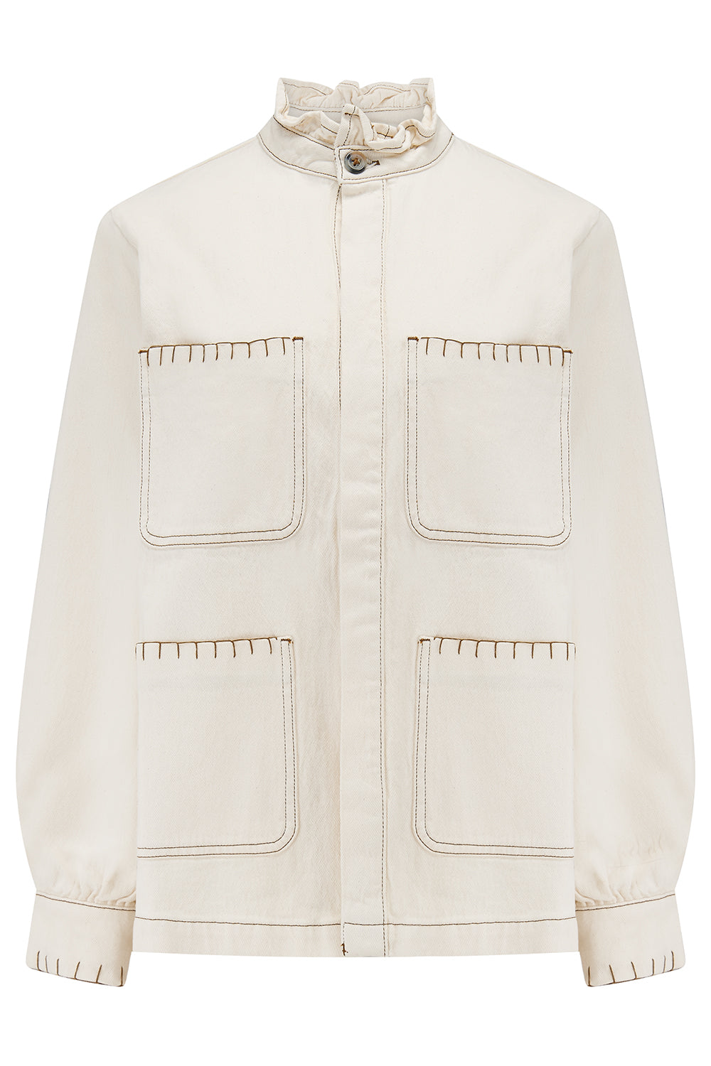 Pablo Denim Jacket in Ecru