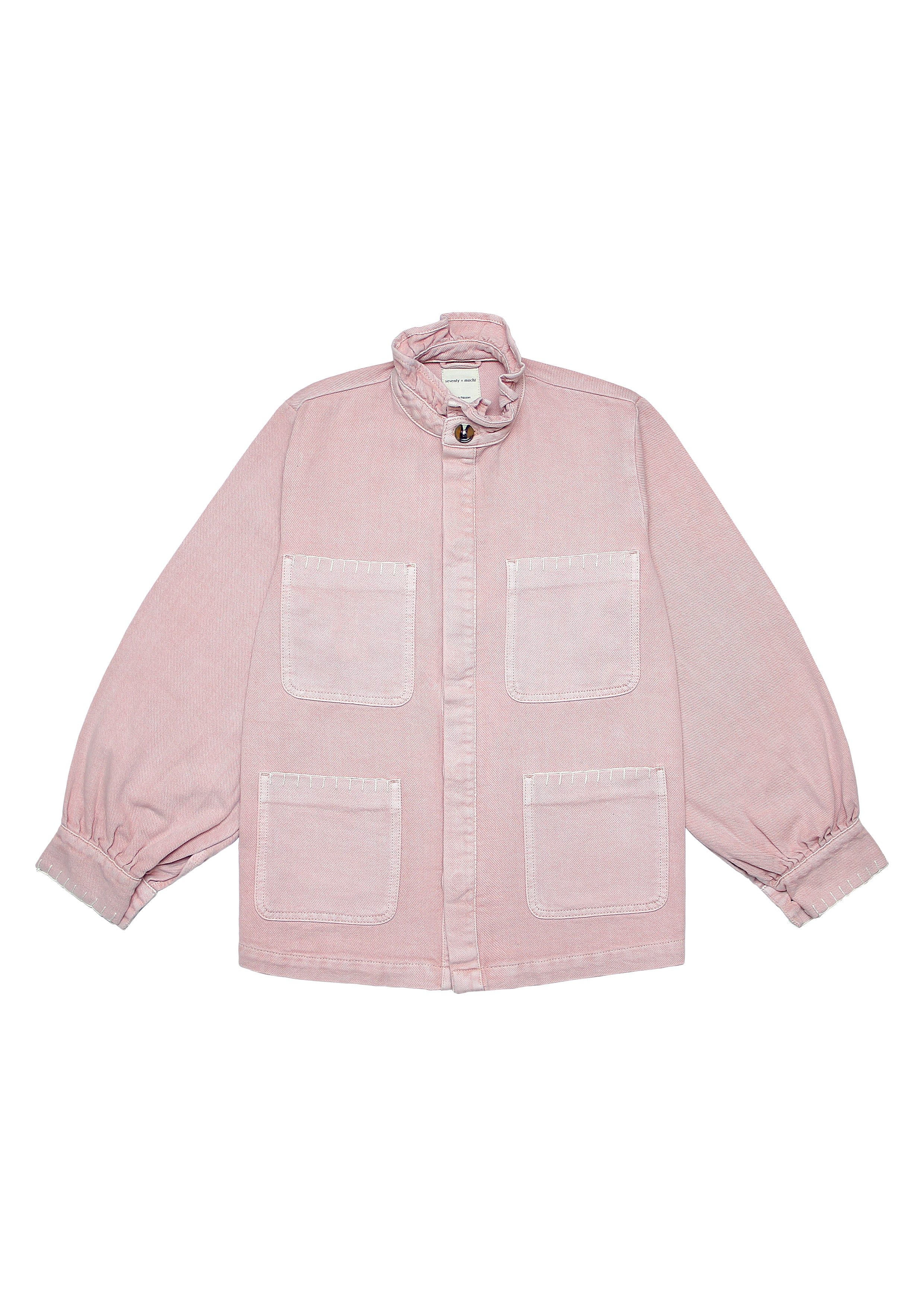 Pablo Denim Jacket in Peony Pink