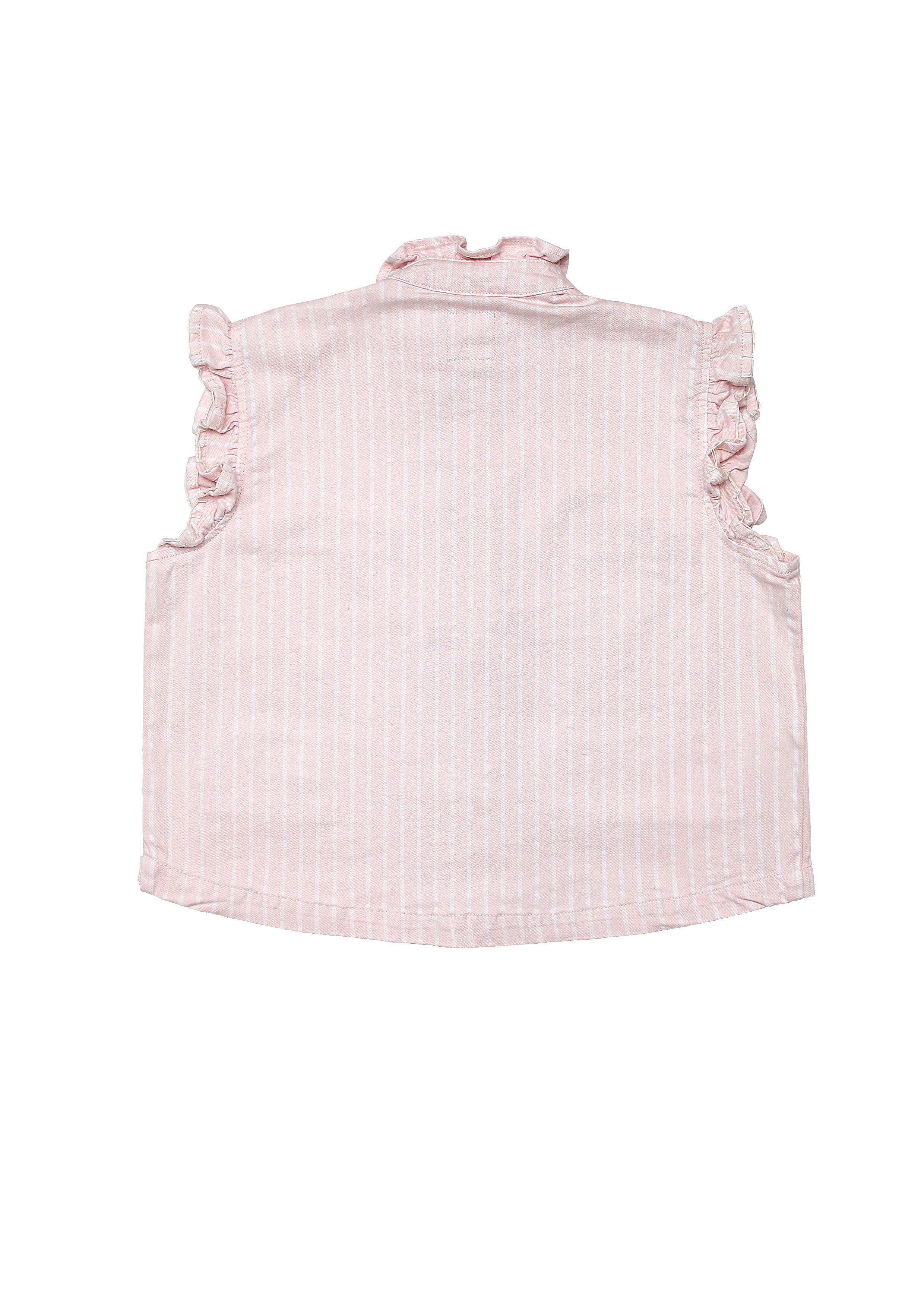Pablo Denim Vest in Pink Dawn Wide Stripe