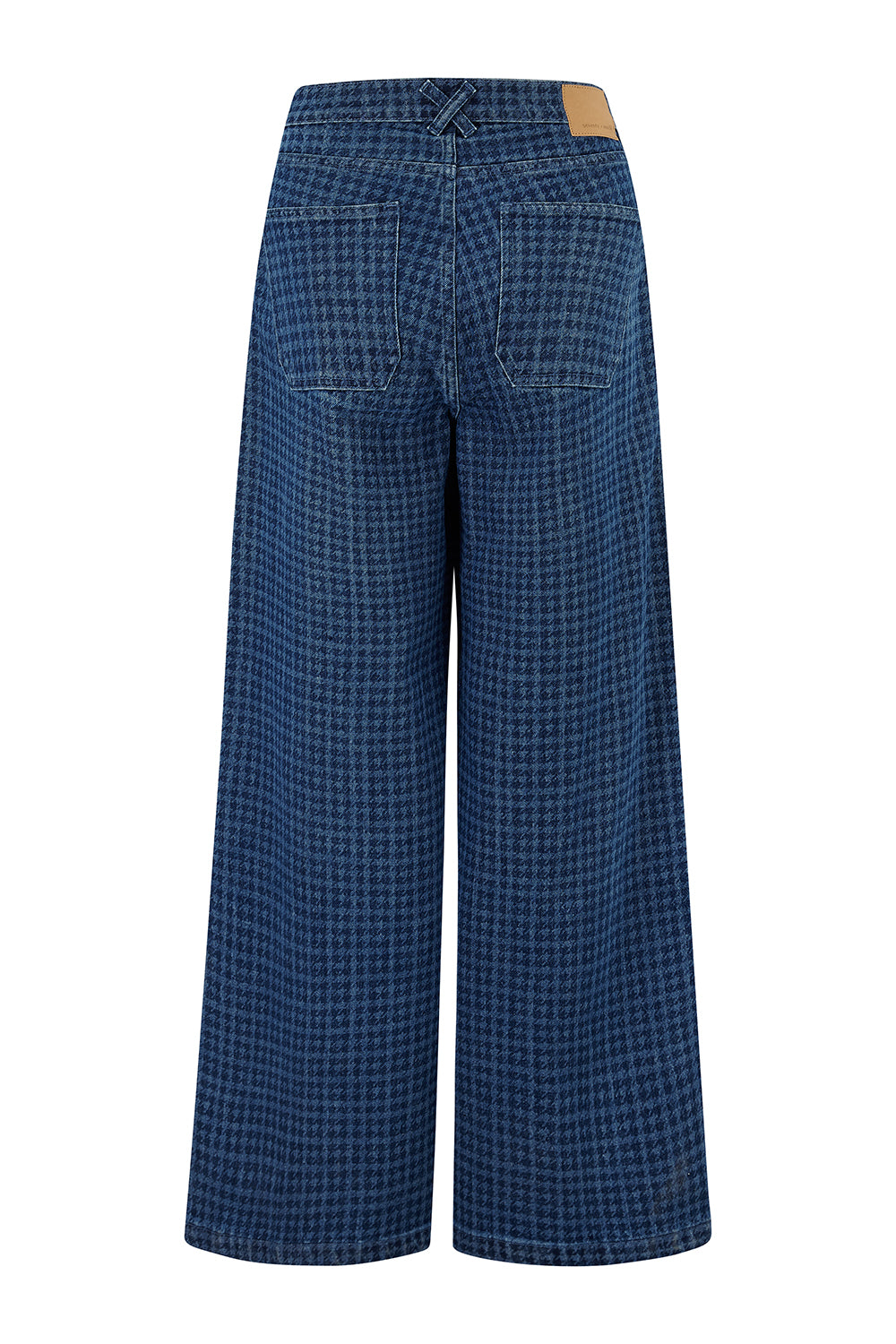 Bay Wide Leg Jean in Houndstooth Idaho