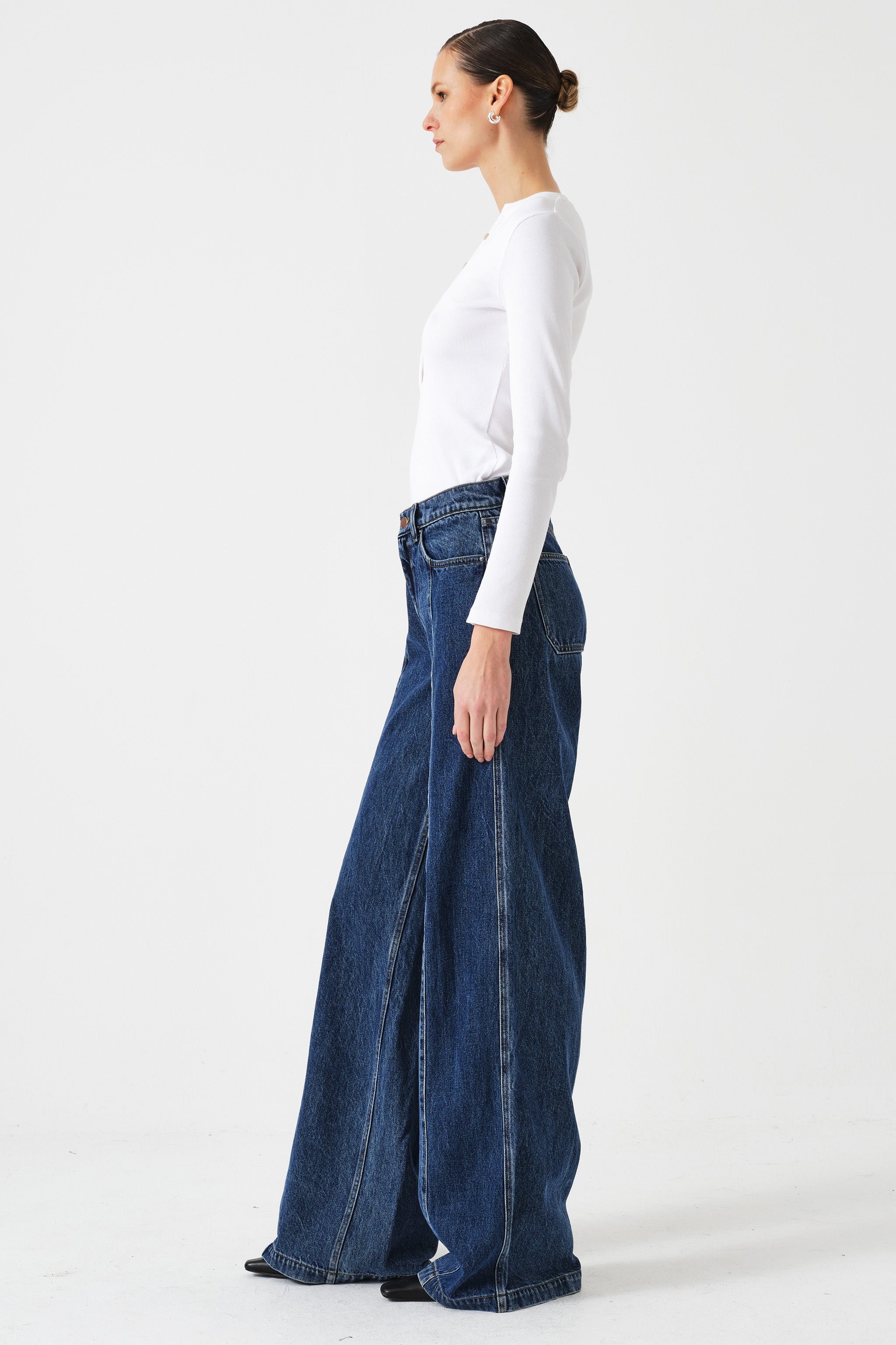 Bay Wide Leg Jean Two Tone in Phoenix