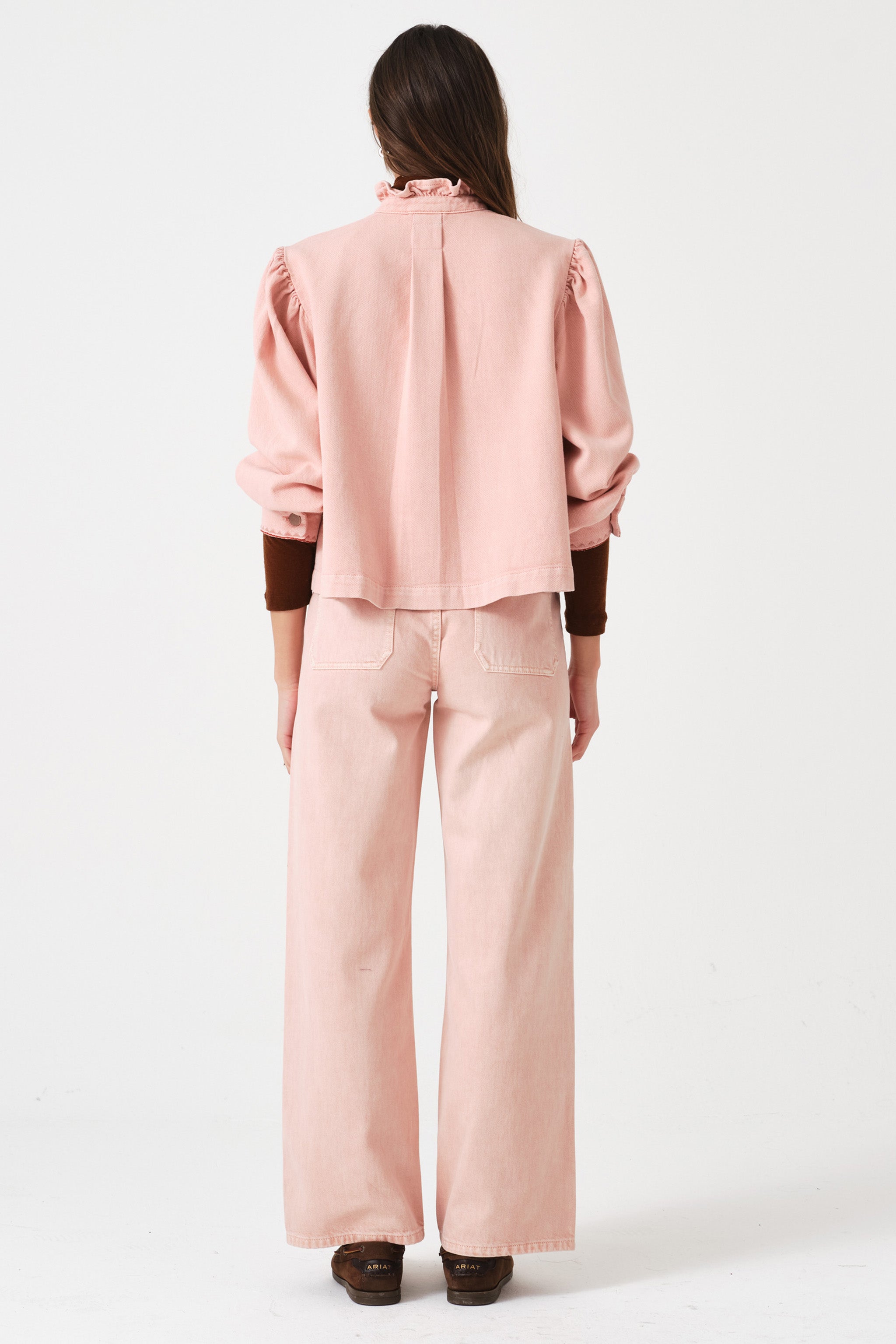 Eden Cropped Jean in Peony Pink