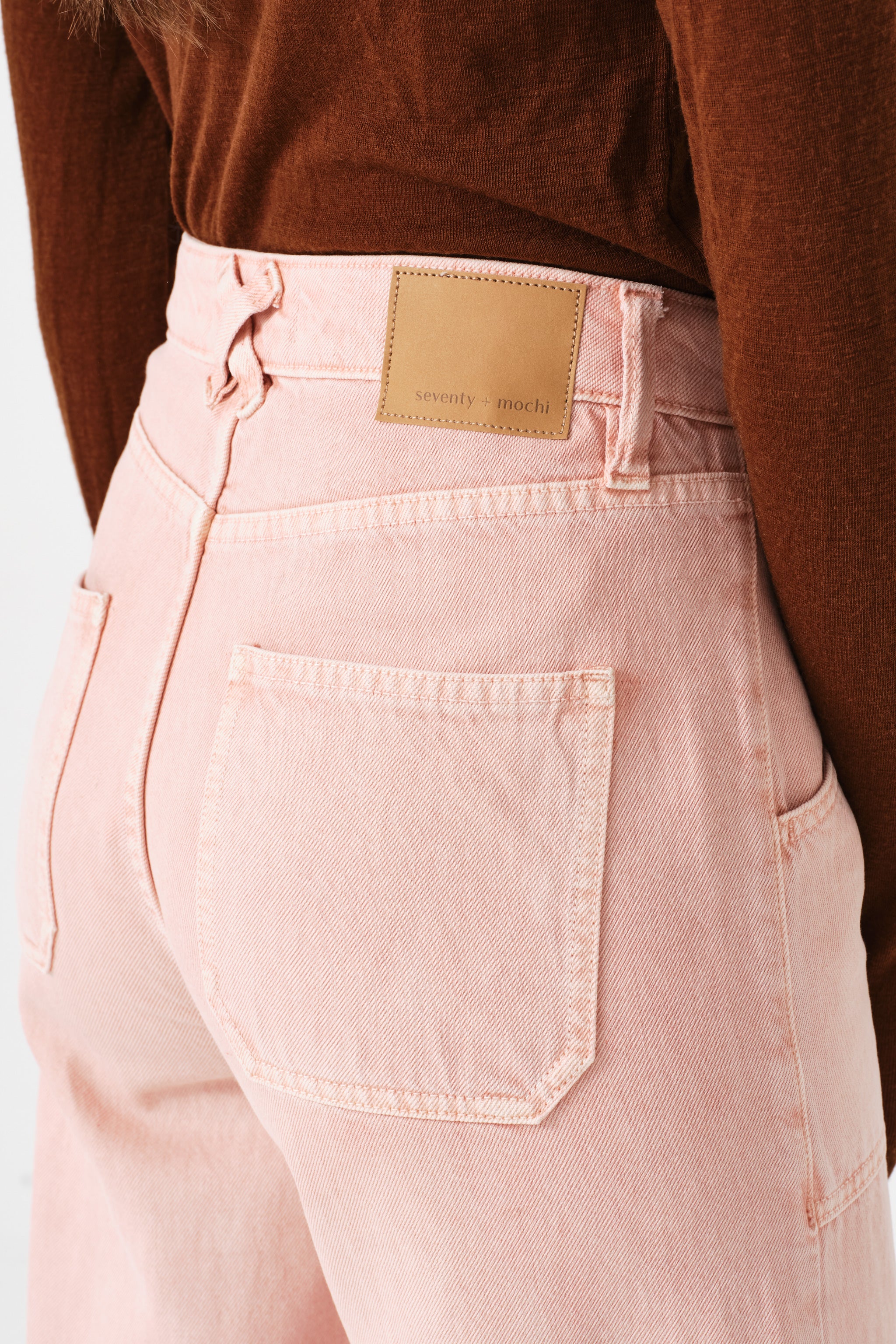 Eden Cropped Jean in Peony Pink