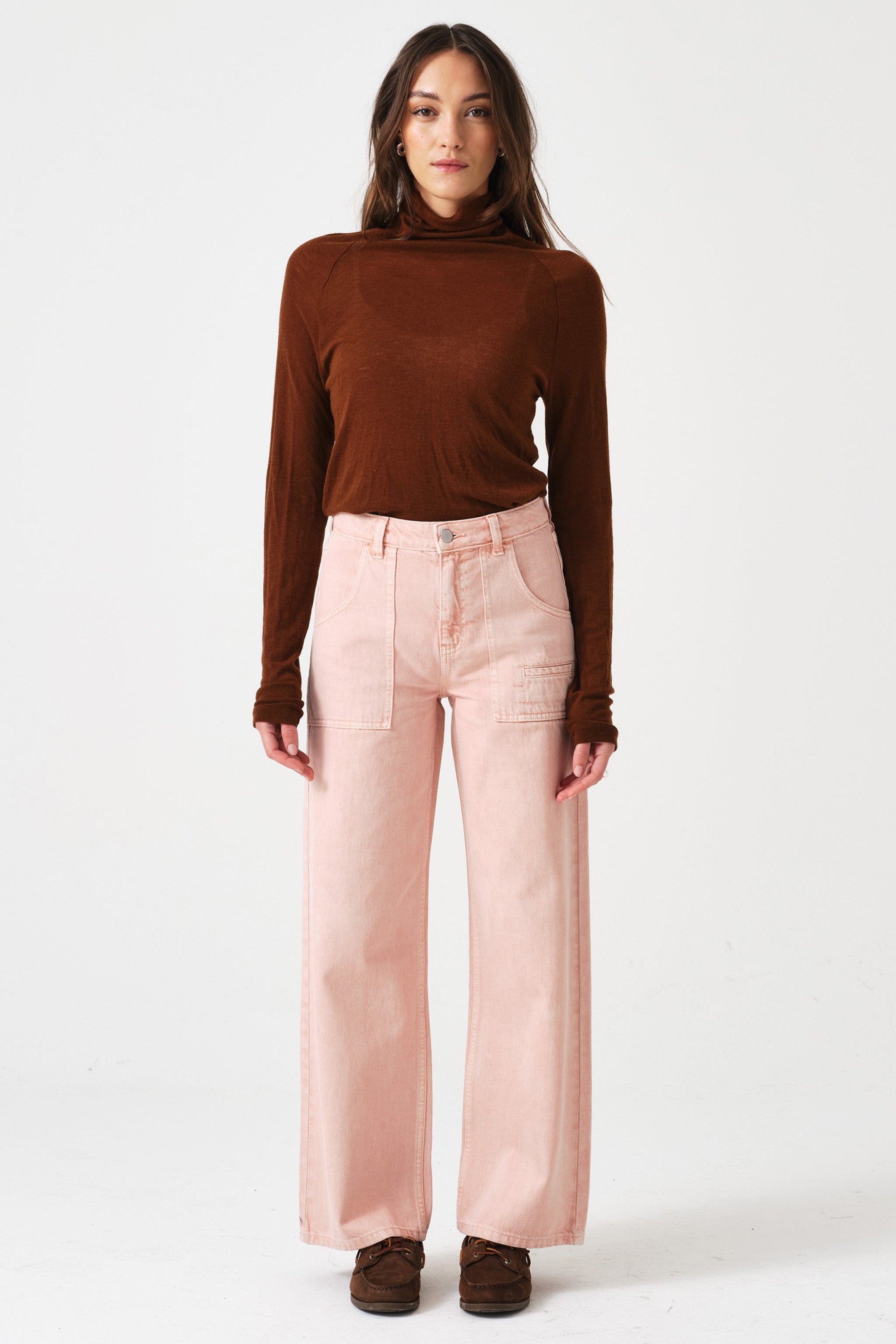 Eden Cropped Jean in Peony Pink
