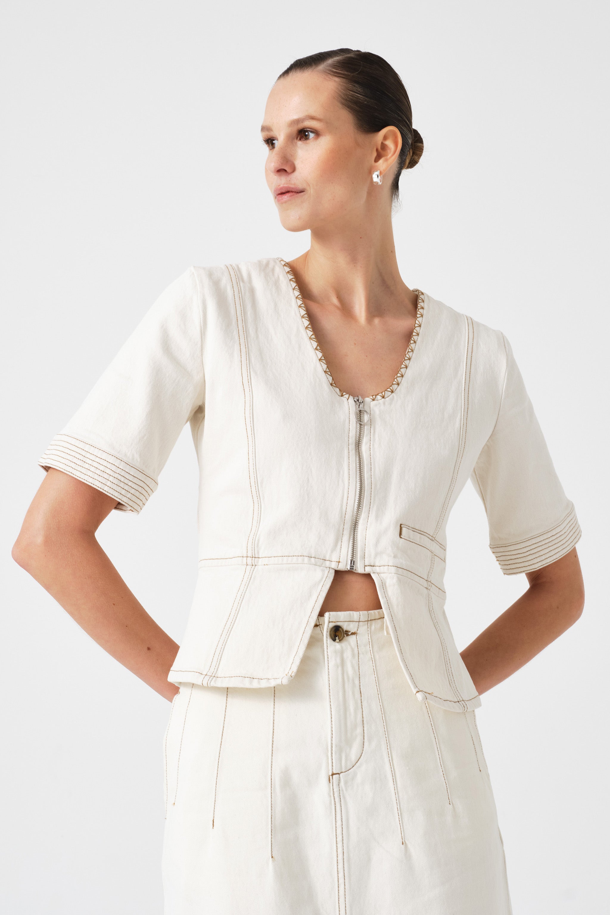 Lea Top in Ecru