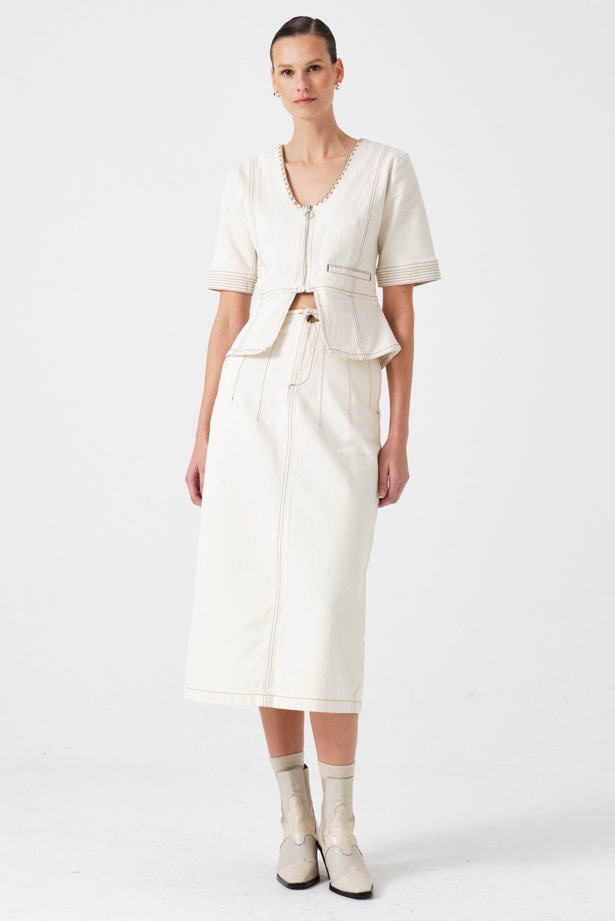 Lea Top in Ecru