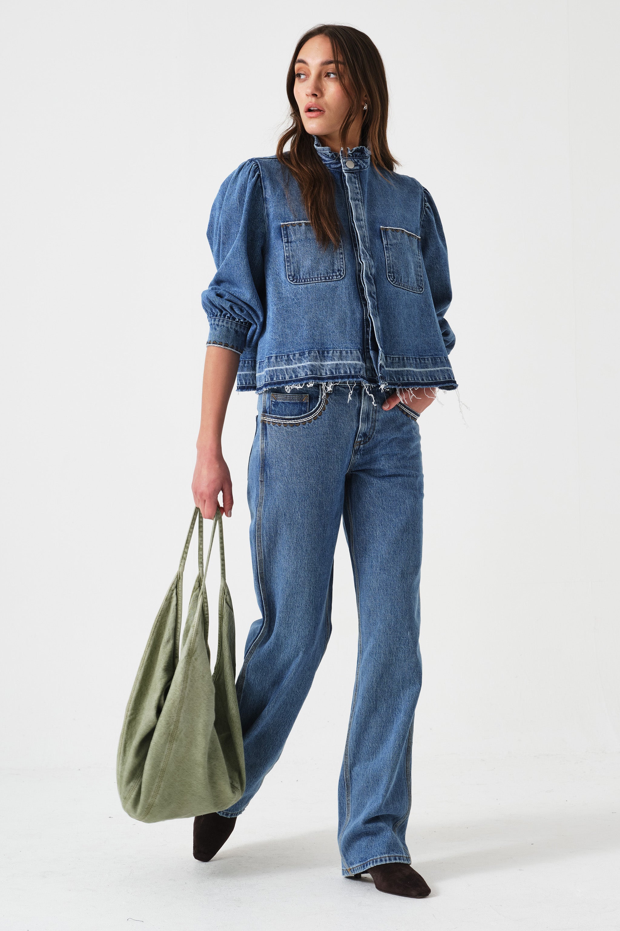 Ziggy Cropped Jacket in Rodeo