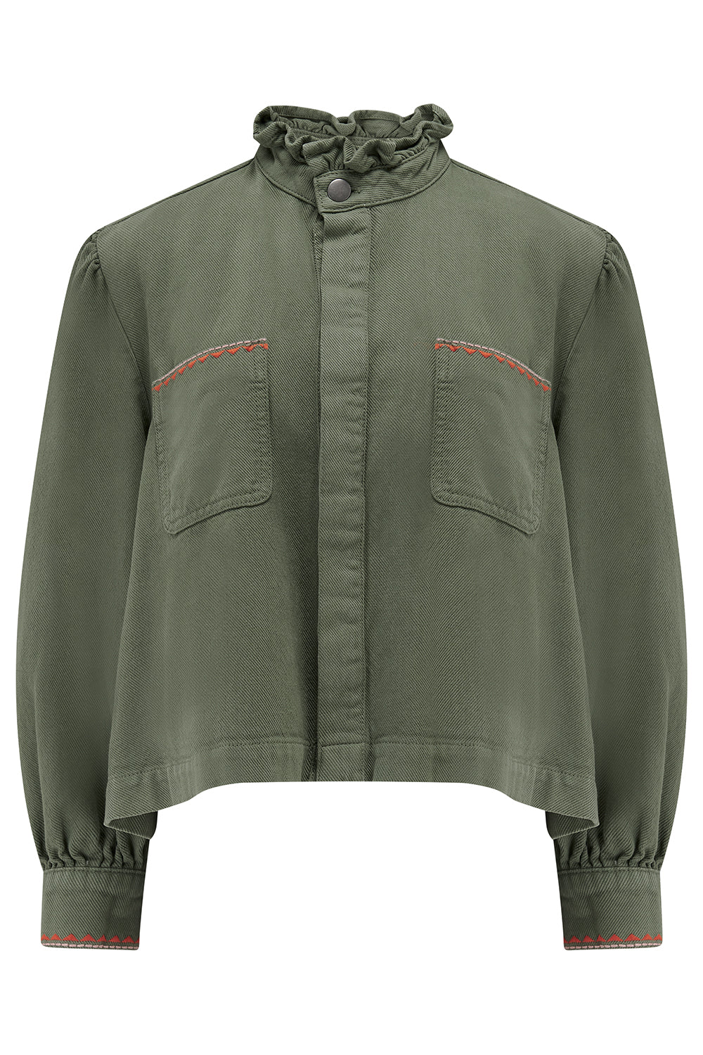 Ziggy Cropped Jacket in Khaki