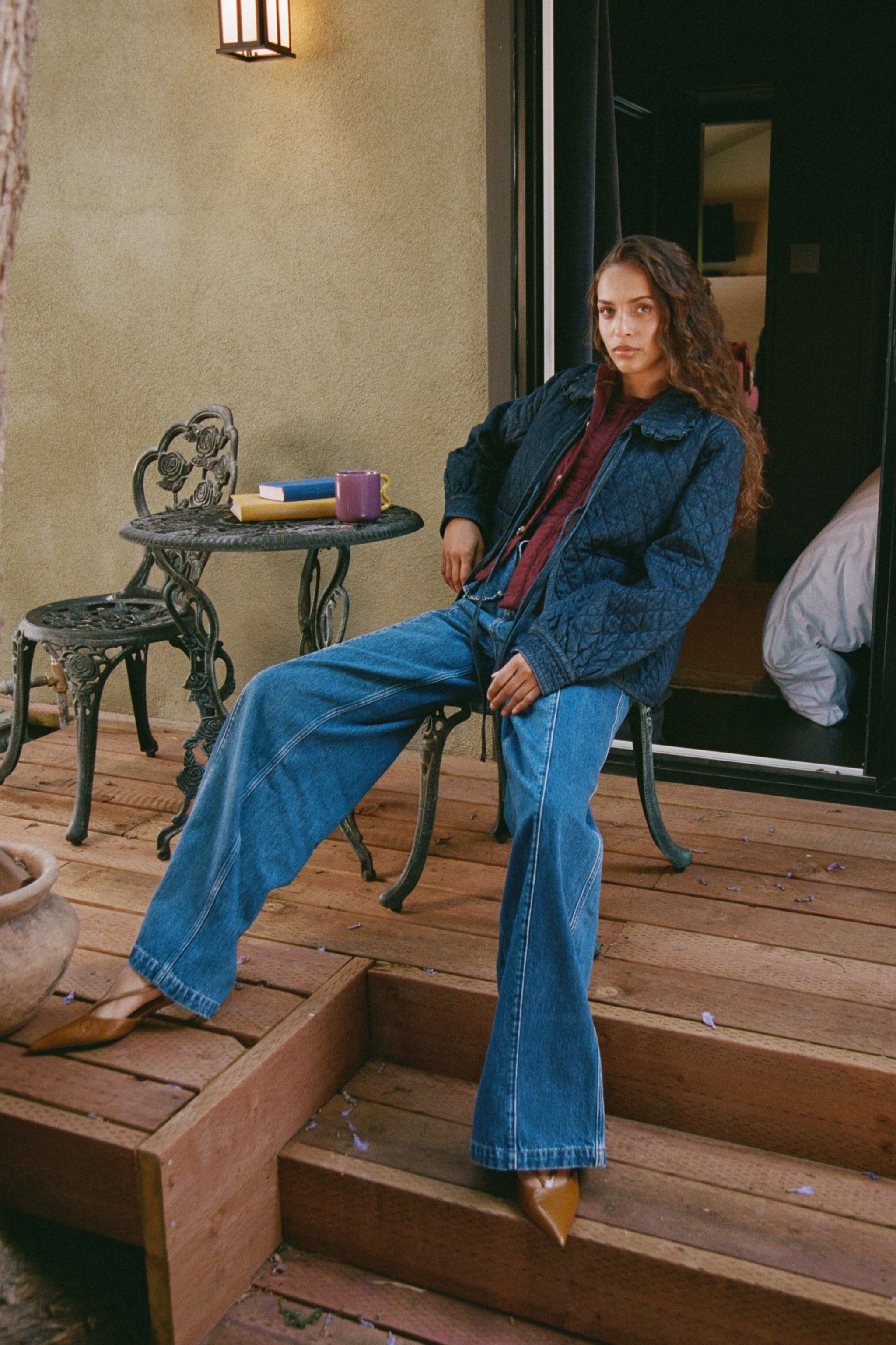 Bay Wide Leg Jean Two Tone in Phoenix