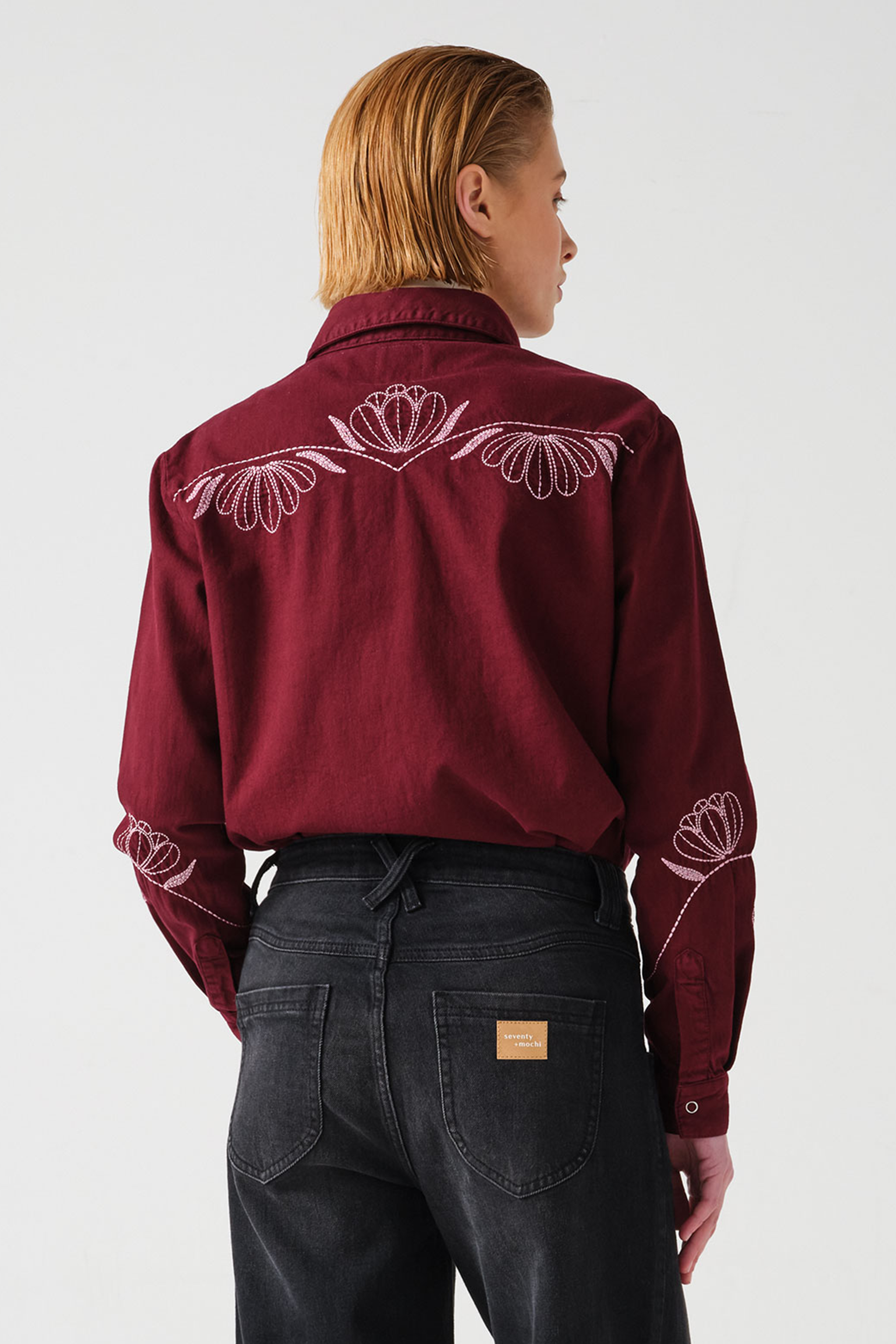 Flor Ray Shirt in Burgundy