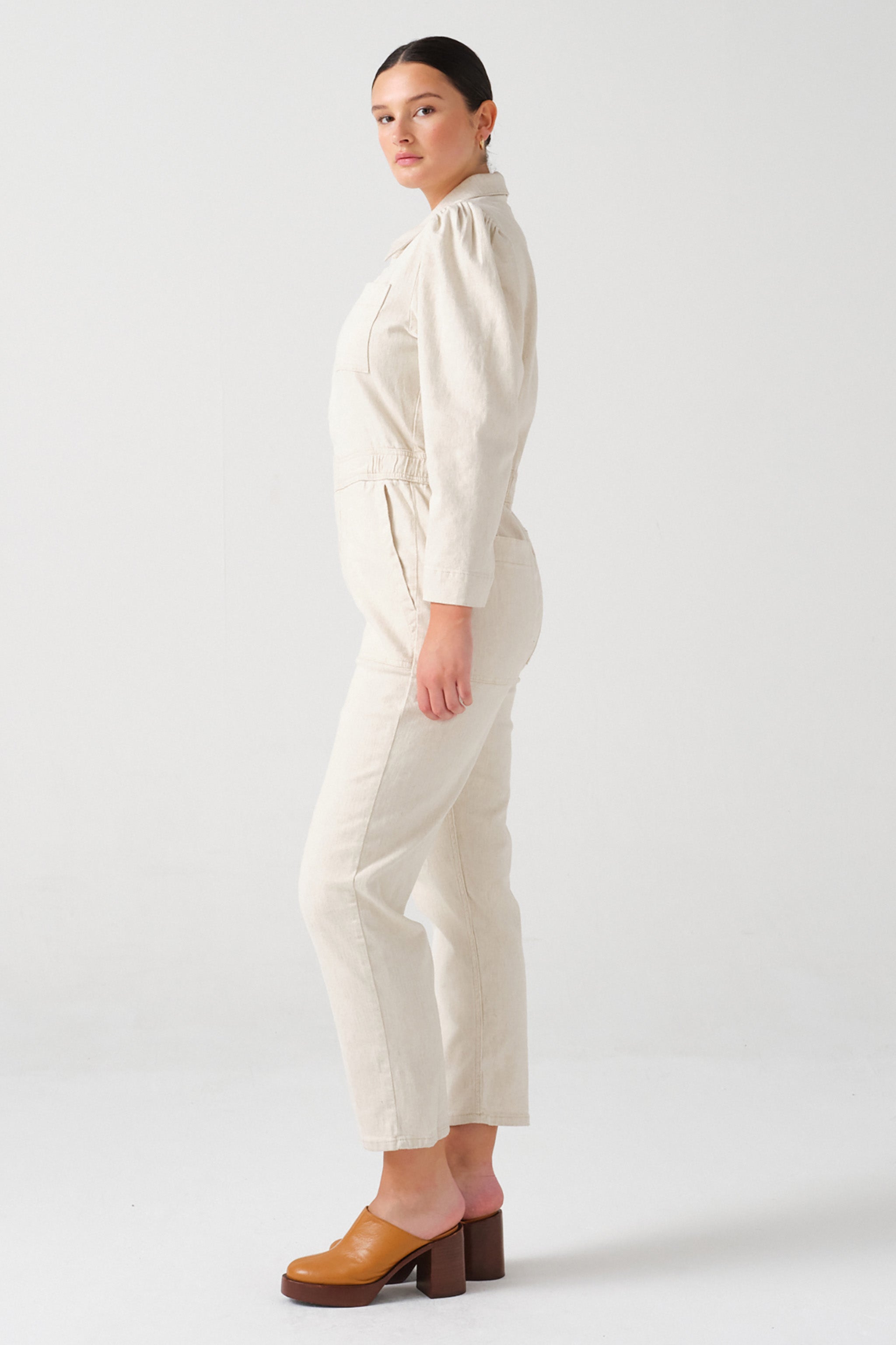 Lorna All In One in Ecru Denim