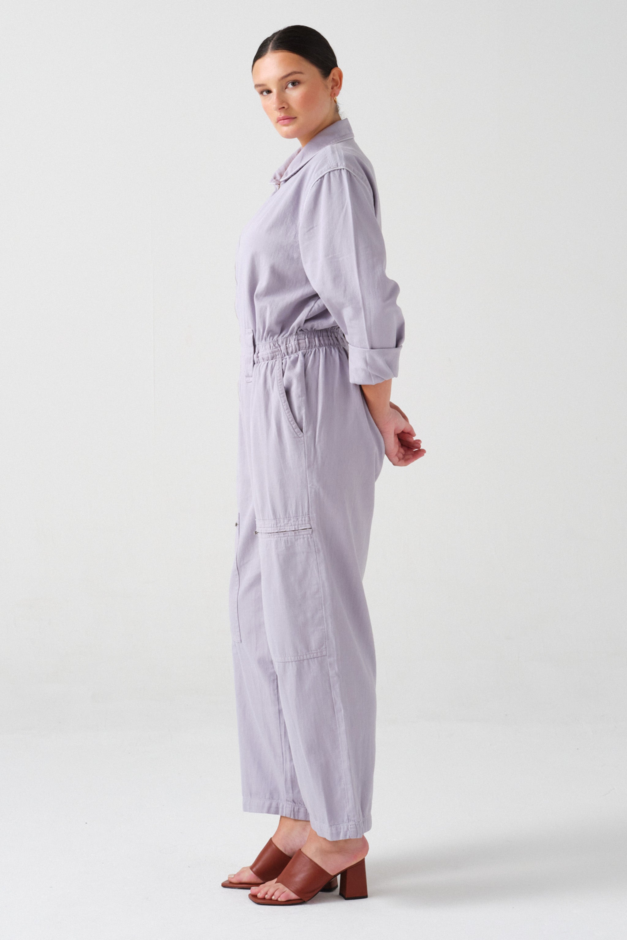 Amelia All in One in Lavender Denim